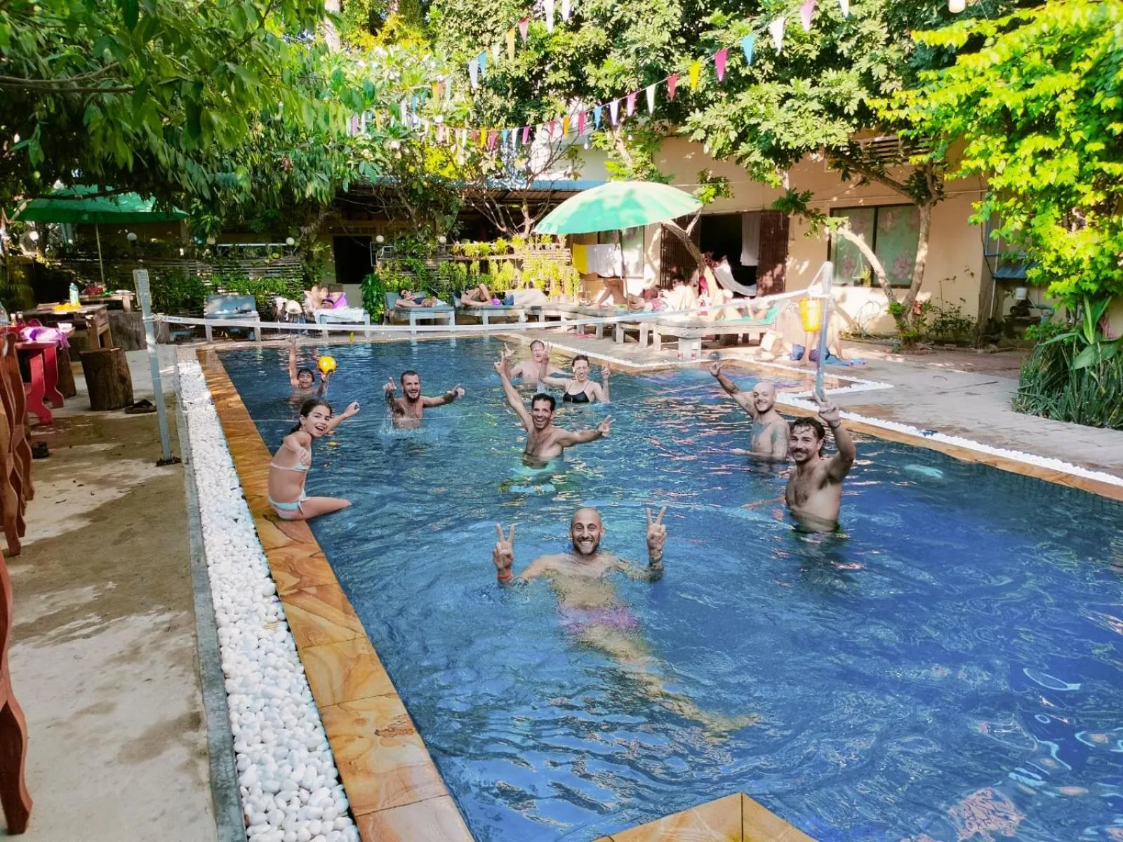 People in Blue Diamond Hostel