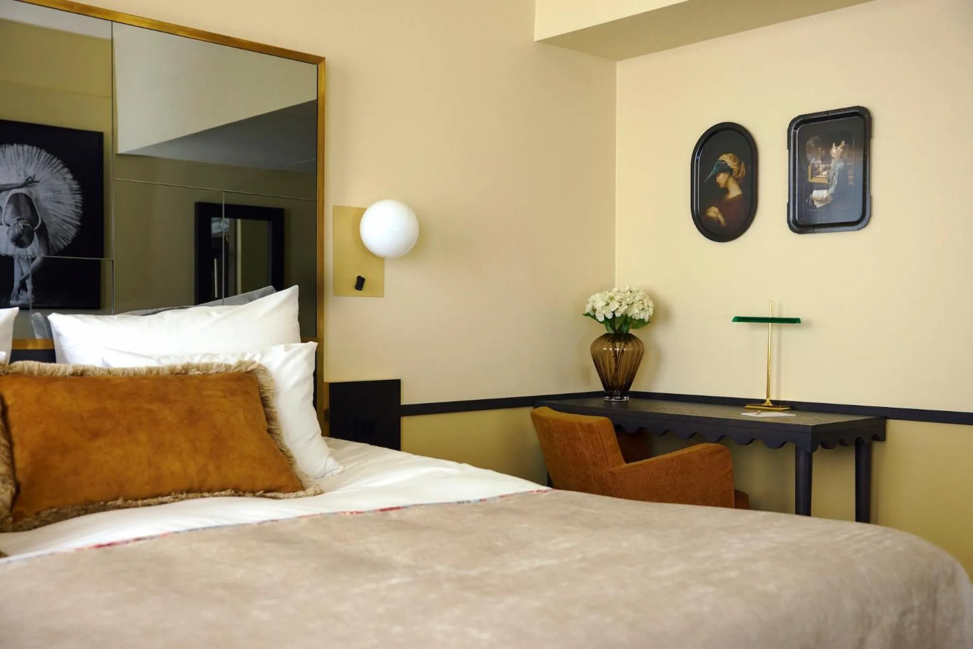 Decorative detail, Bed in Hotel Christiania Teater