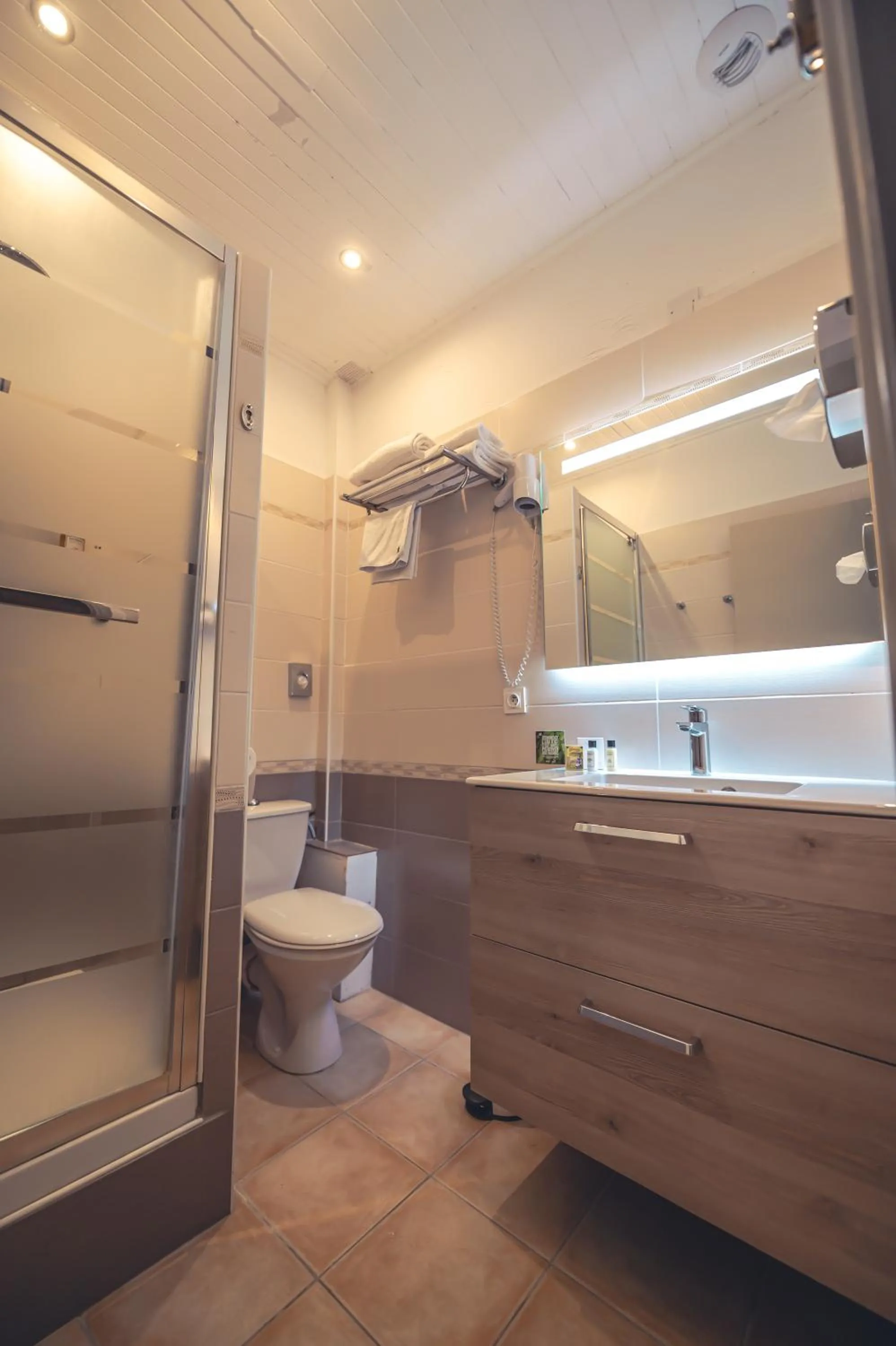 Bathroom in Logis Hôtel Restaurant Le Plantevin