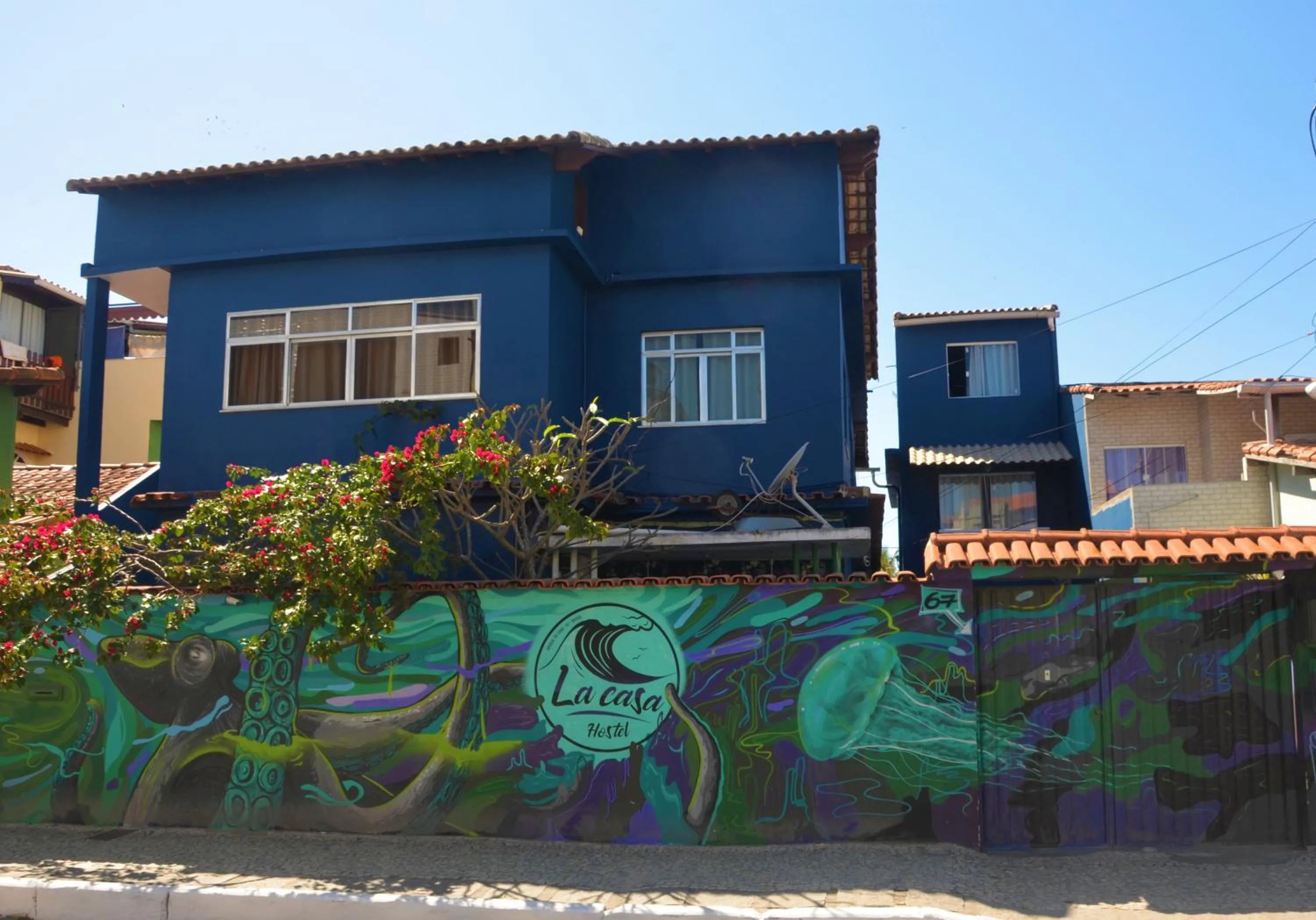 Property building in La Casa Hostel