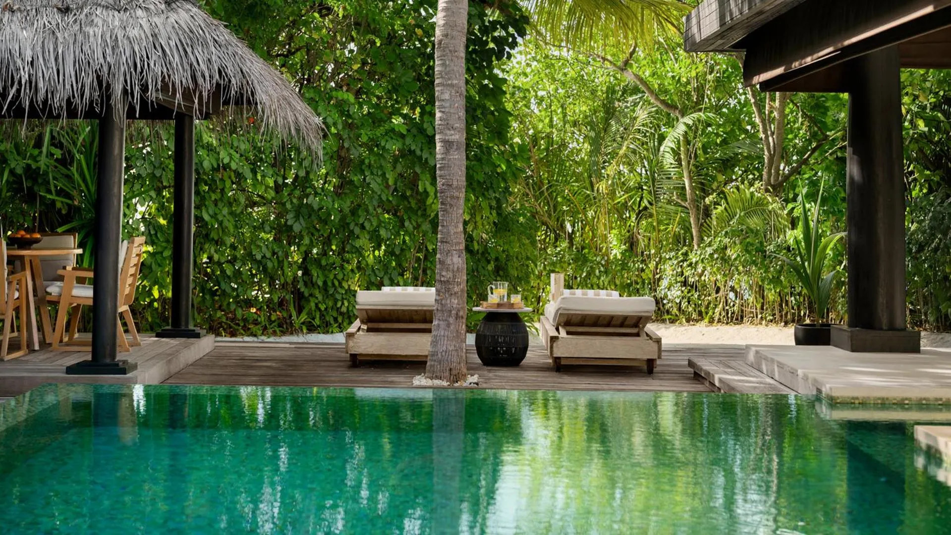 Swimming pool in Naladhu Private Island Maldives