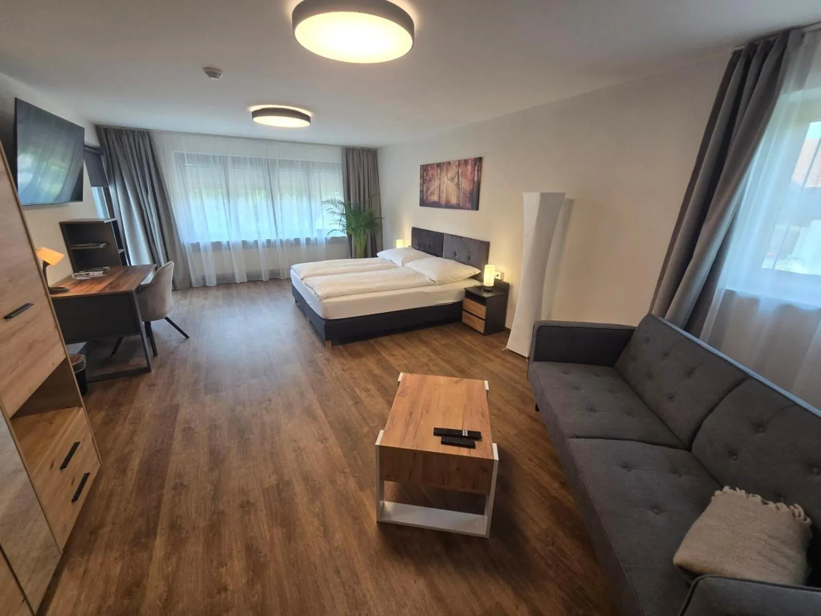 Communal lounge/ TV room, Bed in Landgasthof Schwarzberg