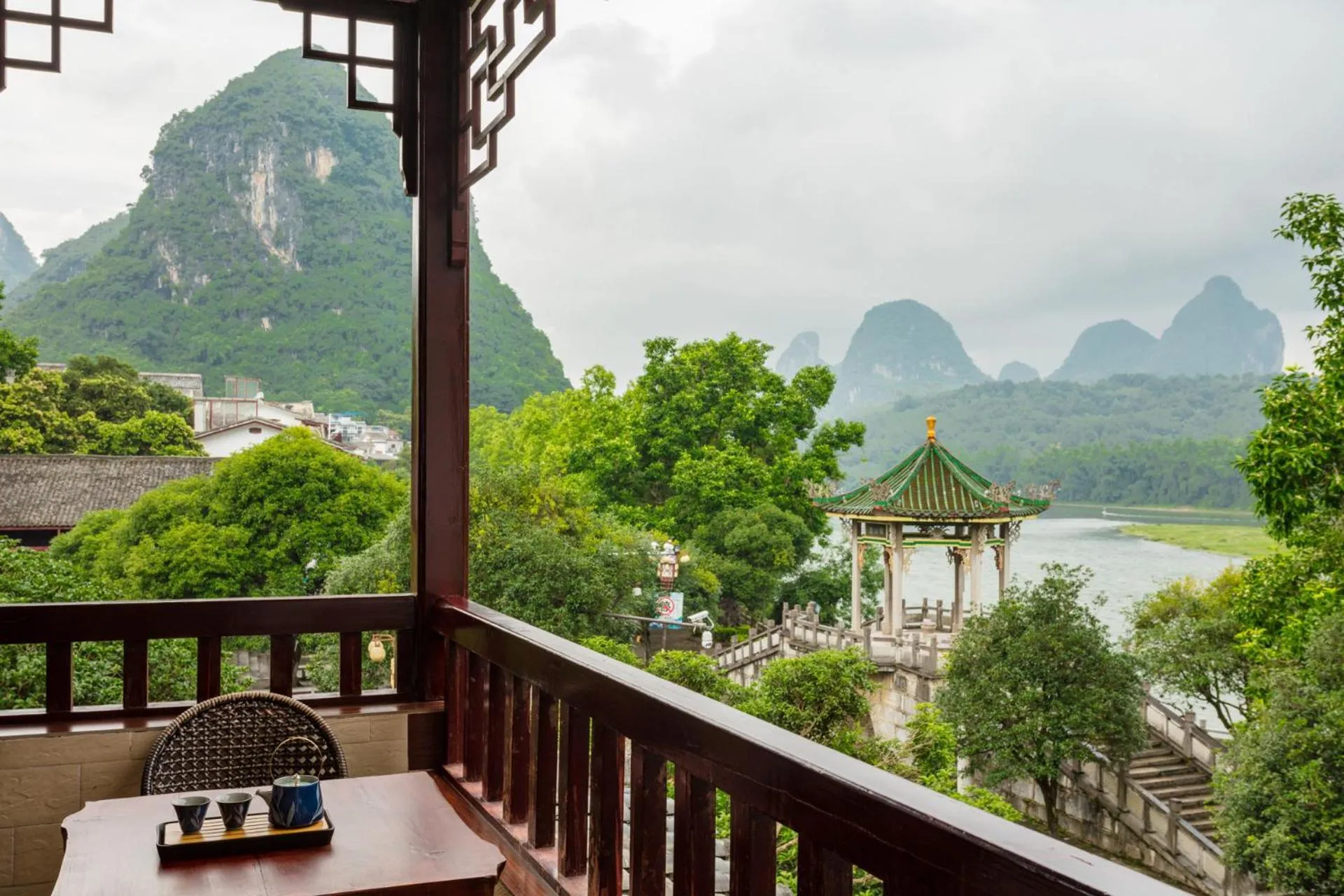 Balcony/Terrace in Yangshuo River View Hotel
