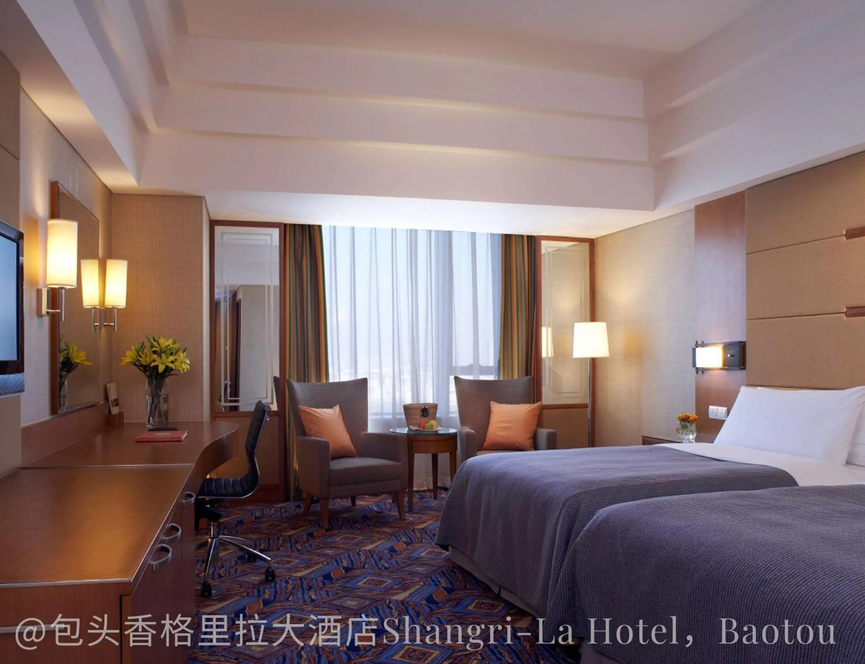 Shower, Bed in Shangri-La Baotou