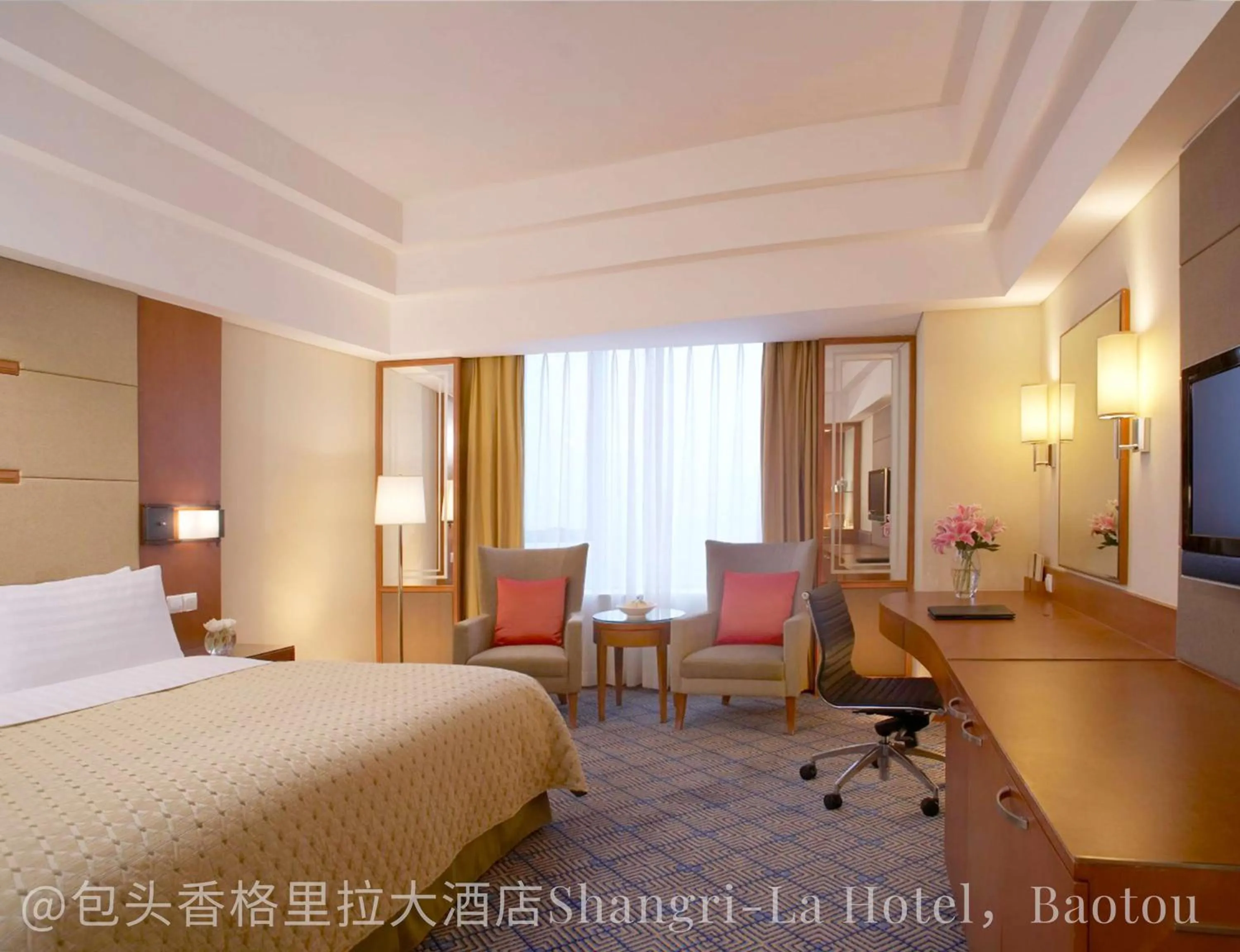 Shower, Bed in Shangri-La Baotou