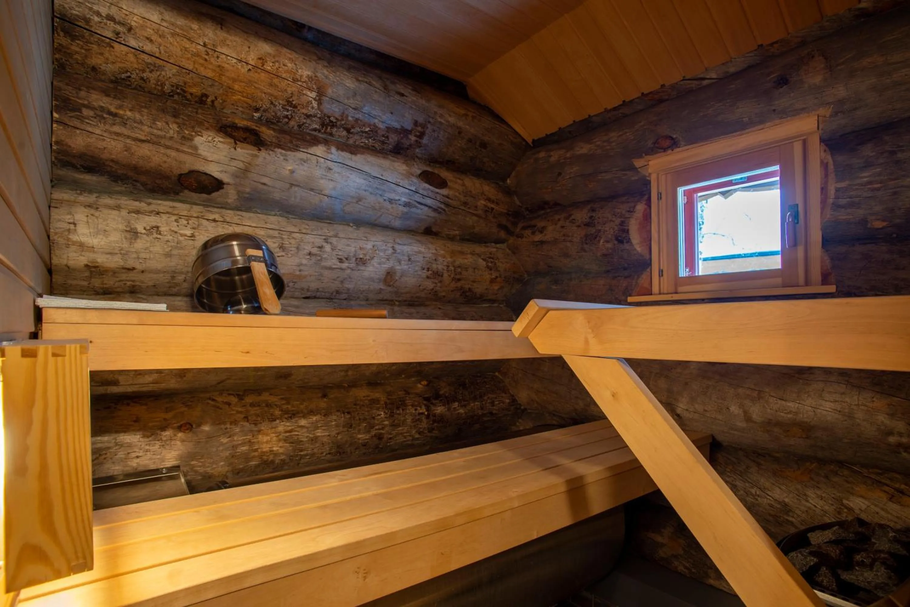 Sauna in Kakslauttanen Arctic Resort - Igloos and Chalets