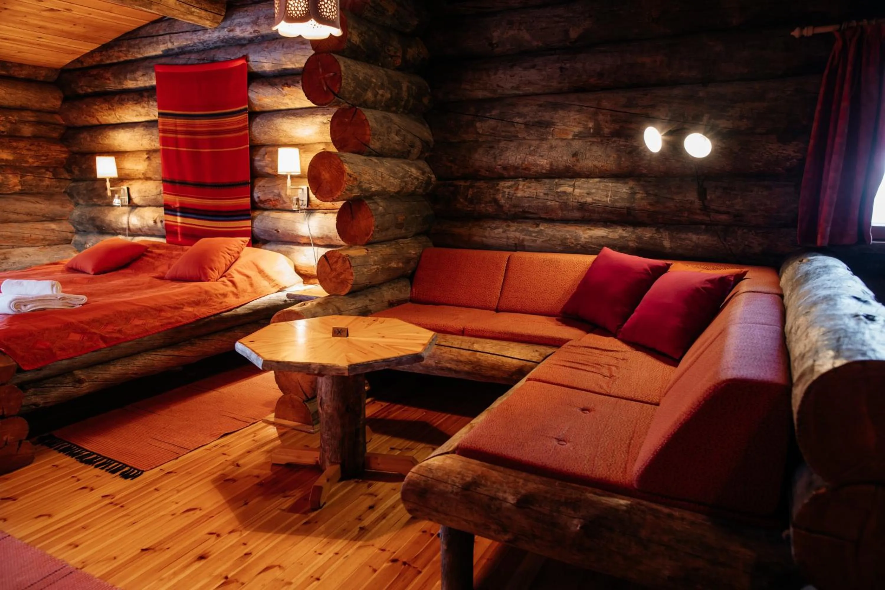 Living room in Kakslauttanen Arctic Resort - Igloos and Chalets