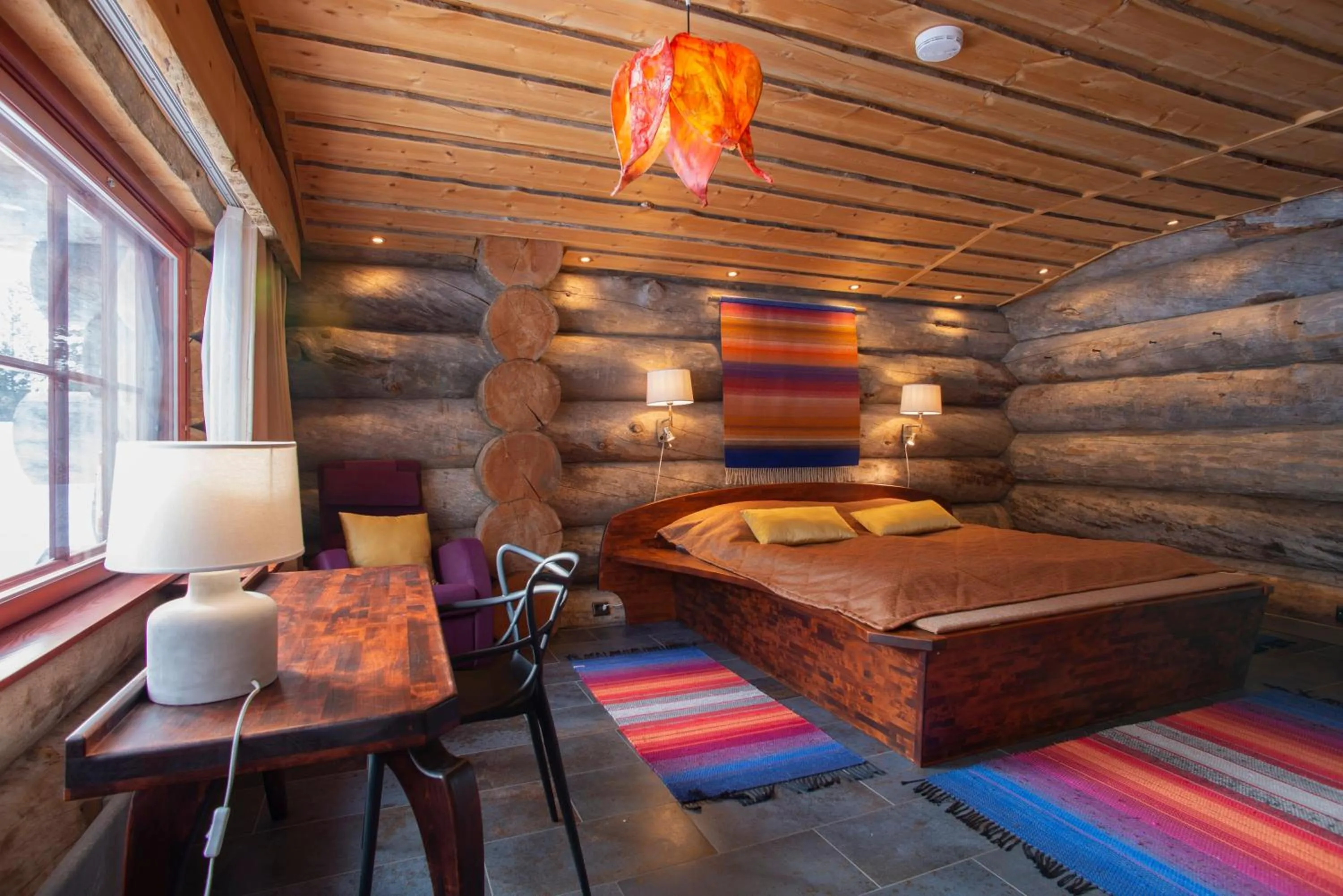 Bedroom, Bed in Kakslauttanen Arctic Resort - Igloos and Chalets