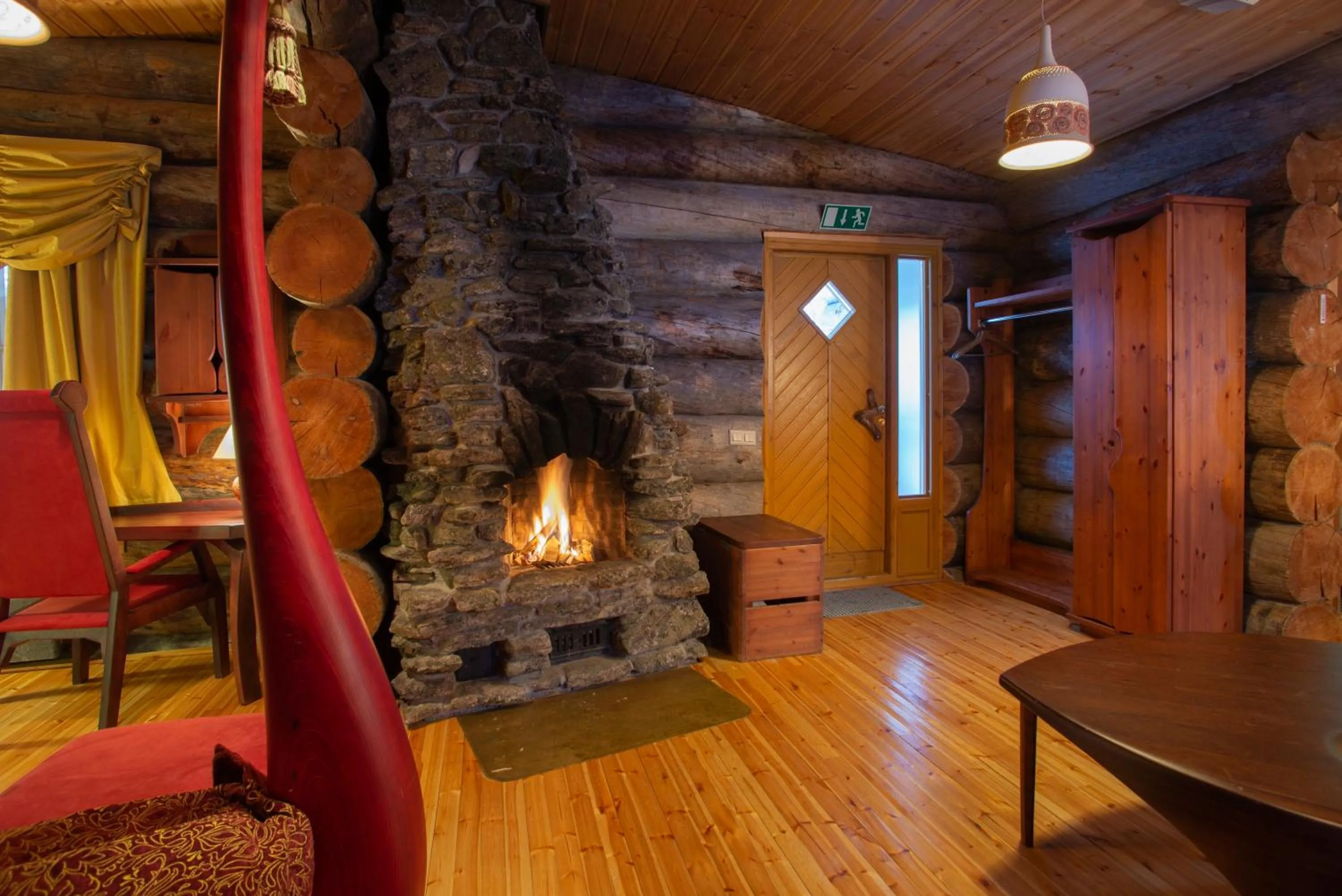 fireplace in Kakslauttanen Arctic Resort - Igloos and Chalets