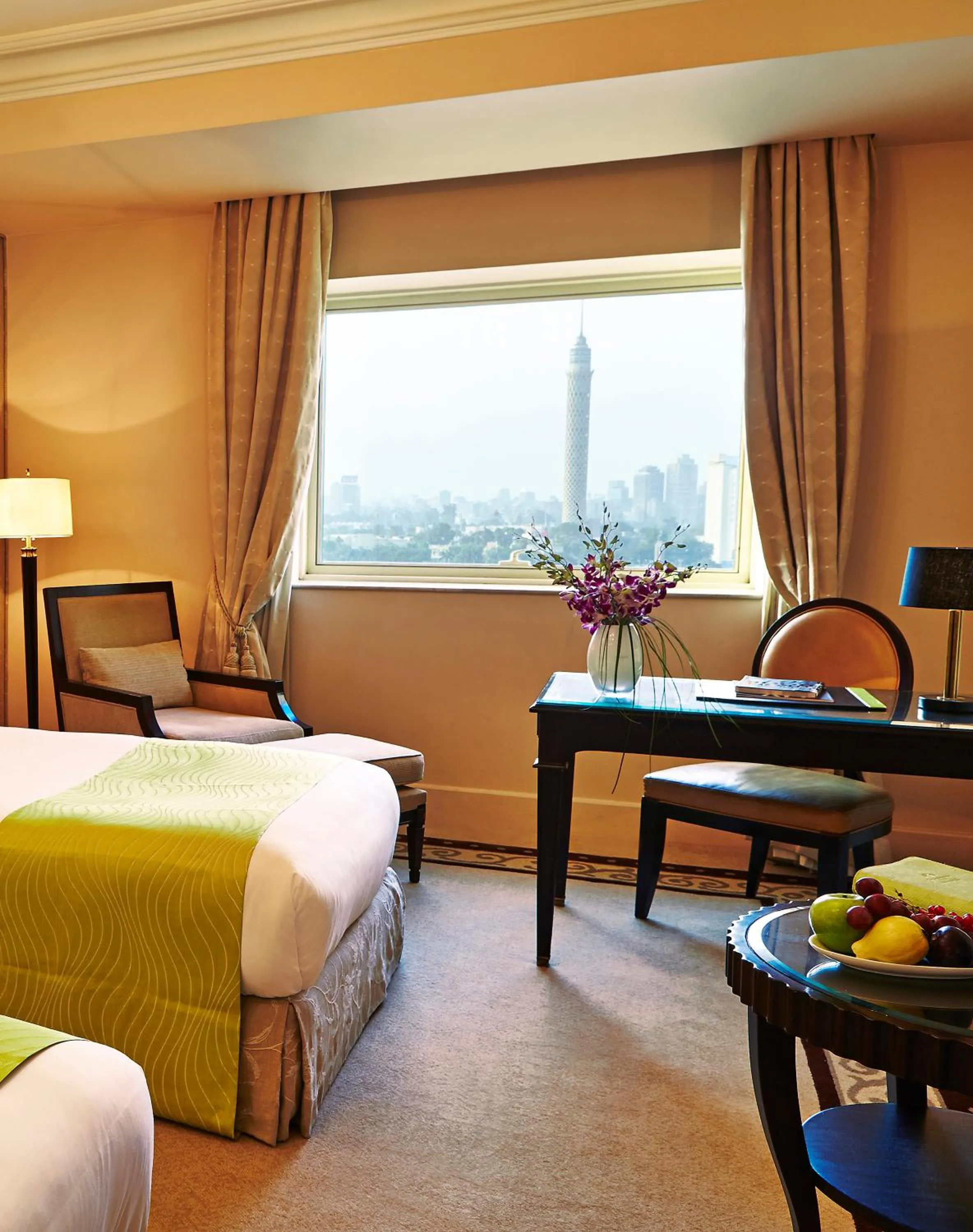 View (from property/room), Bed in Kempinski Nile Hotel, Cairo