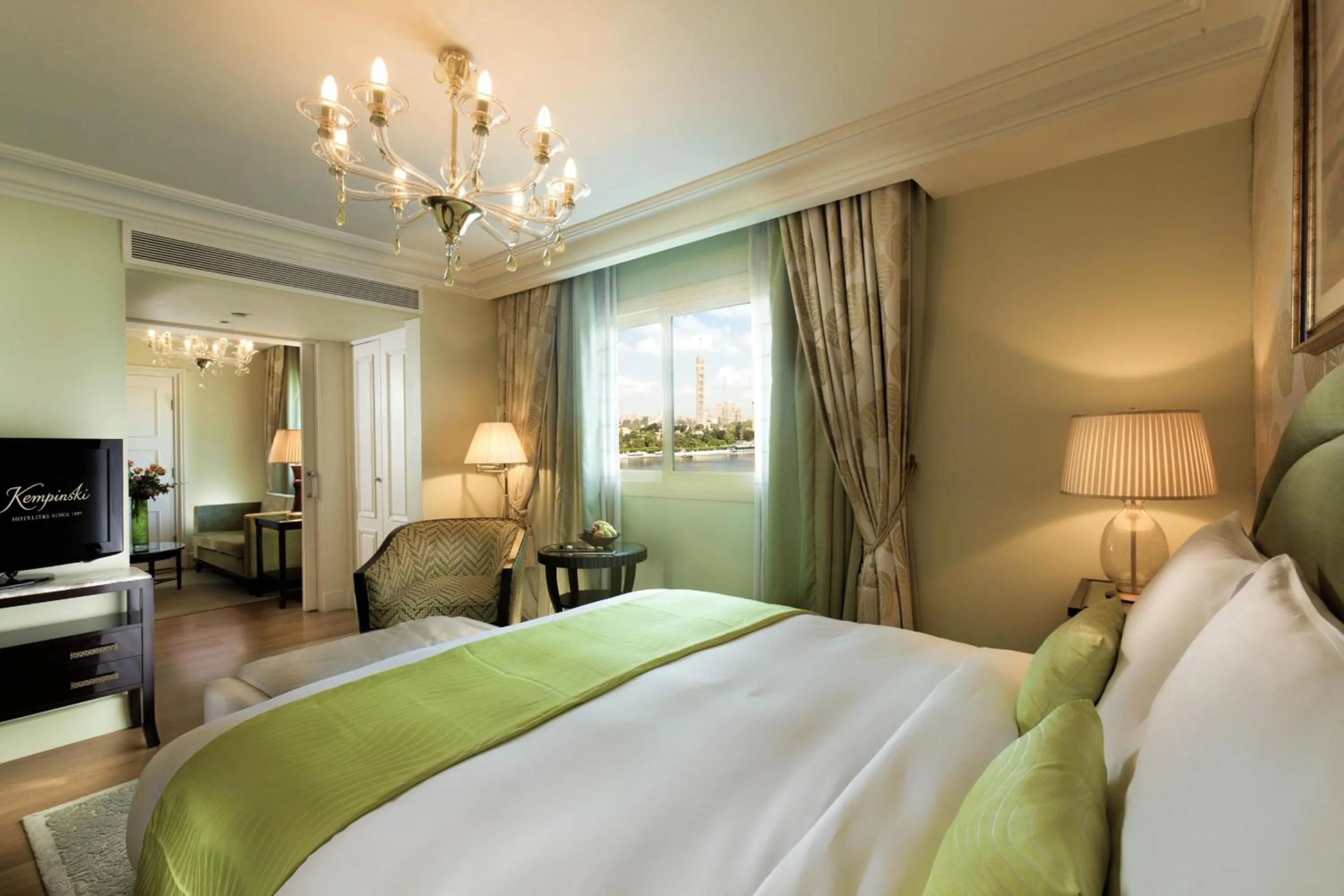 Photo of the whole room, Bed in Kempinski Nile Hotel, Cairo
