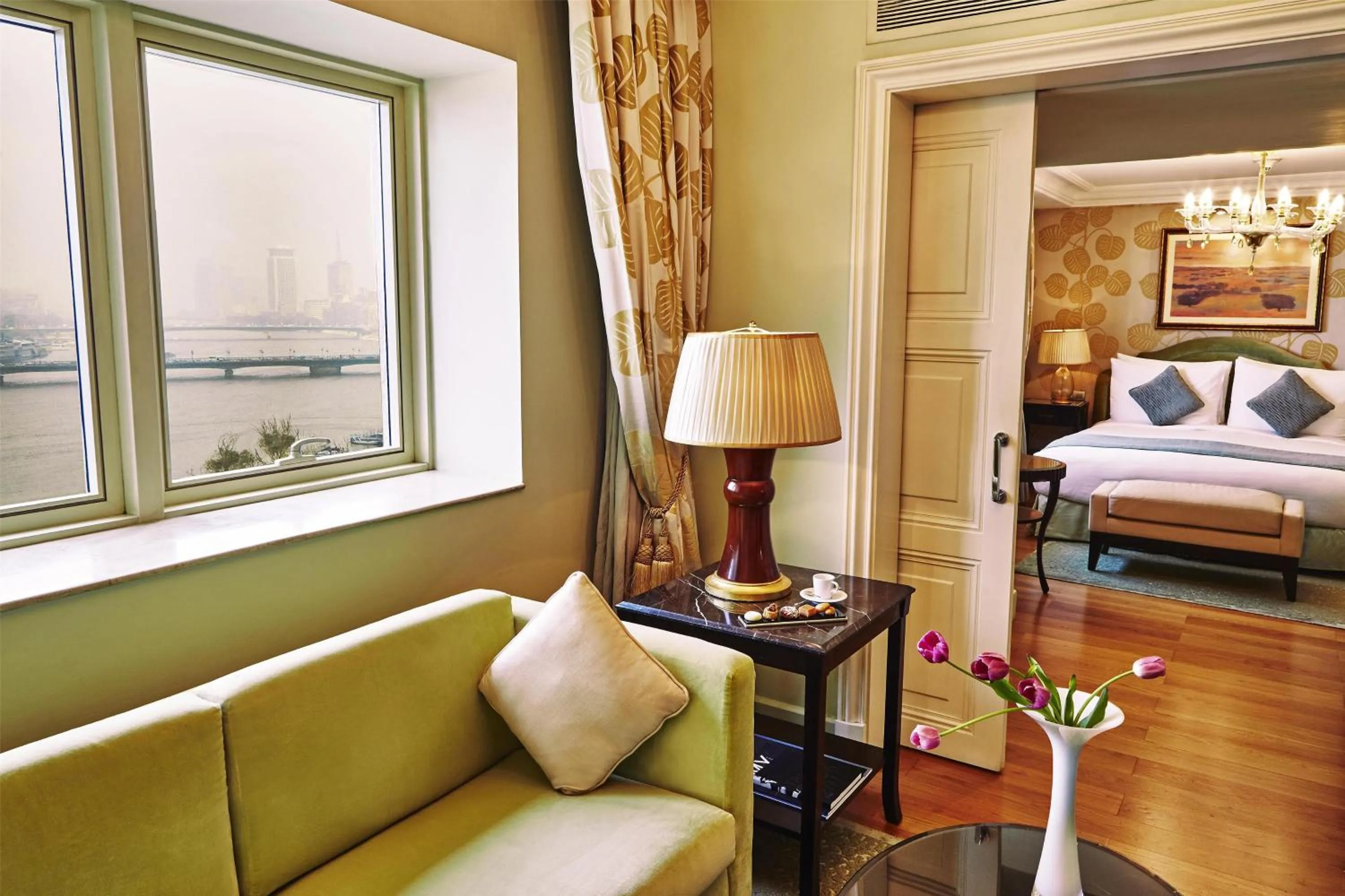 Photo of the whole room, Bed in Kempinski Nile Hotel, Cairo