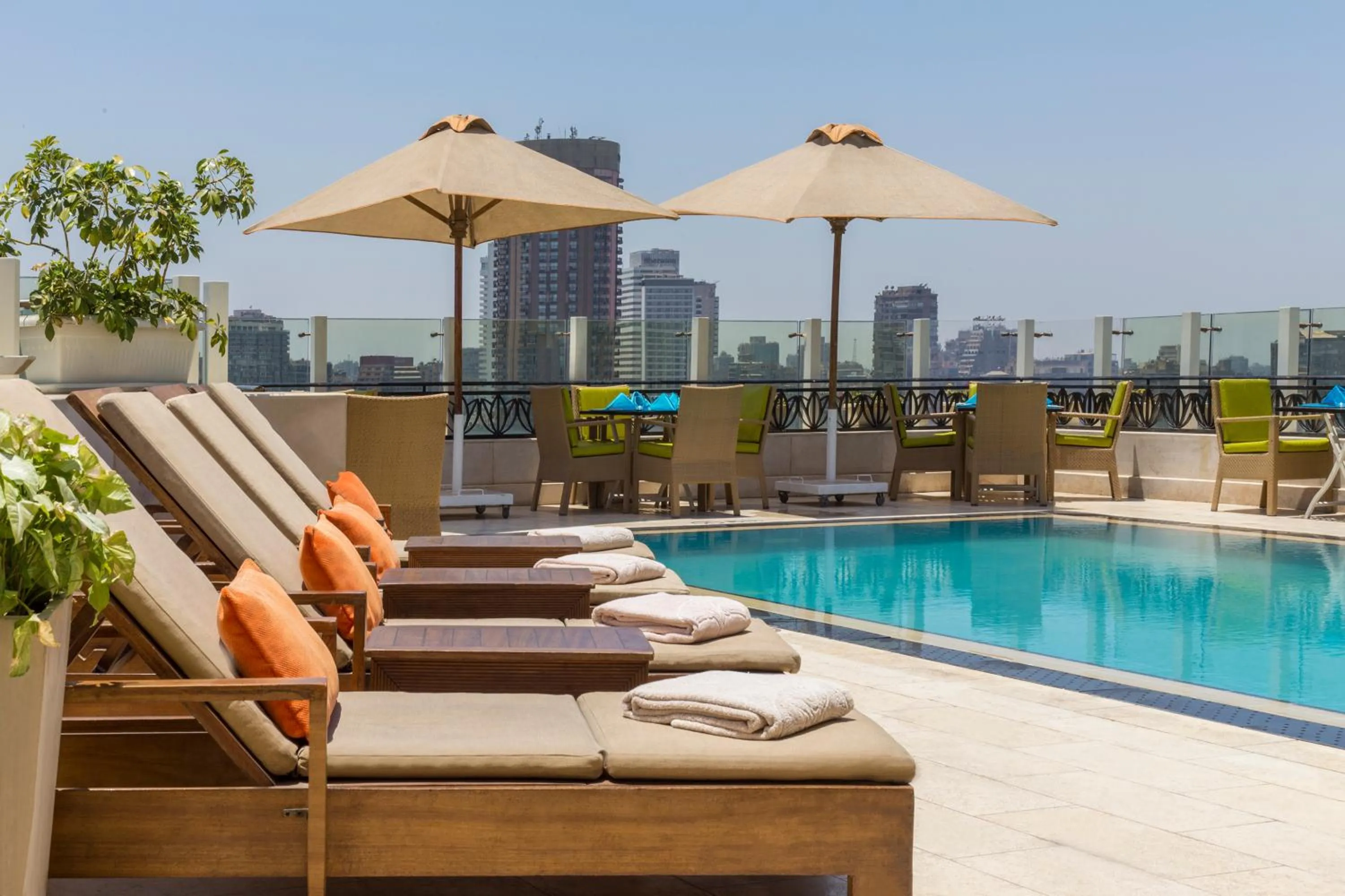 Swimming pool in Kempinski Nile Hotel, Cairo
