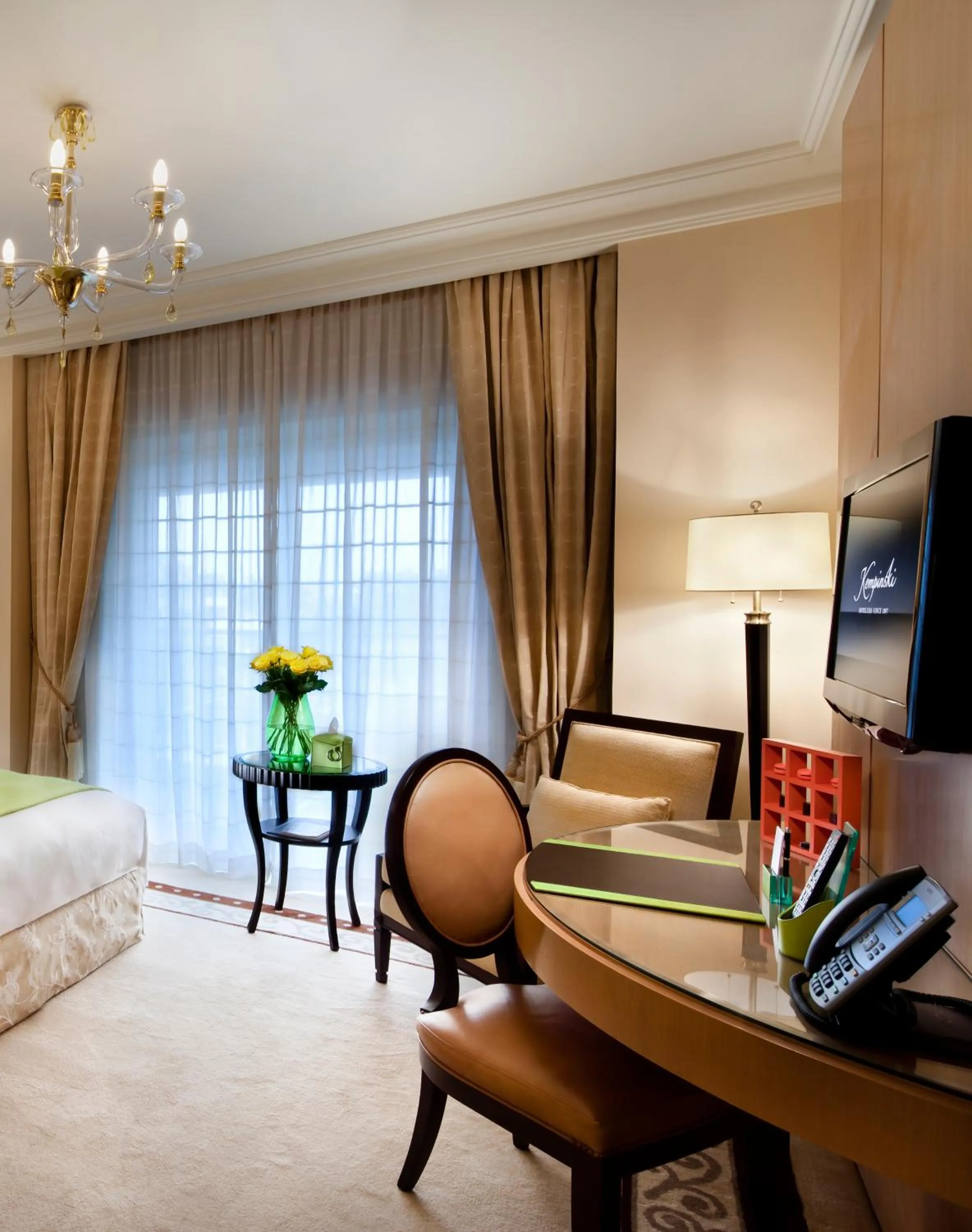 View (from property/room), Bed in Kempinski Nile Hotel, Cairo