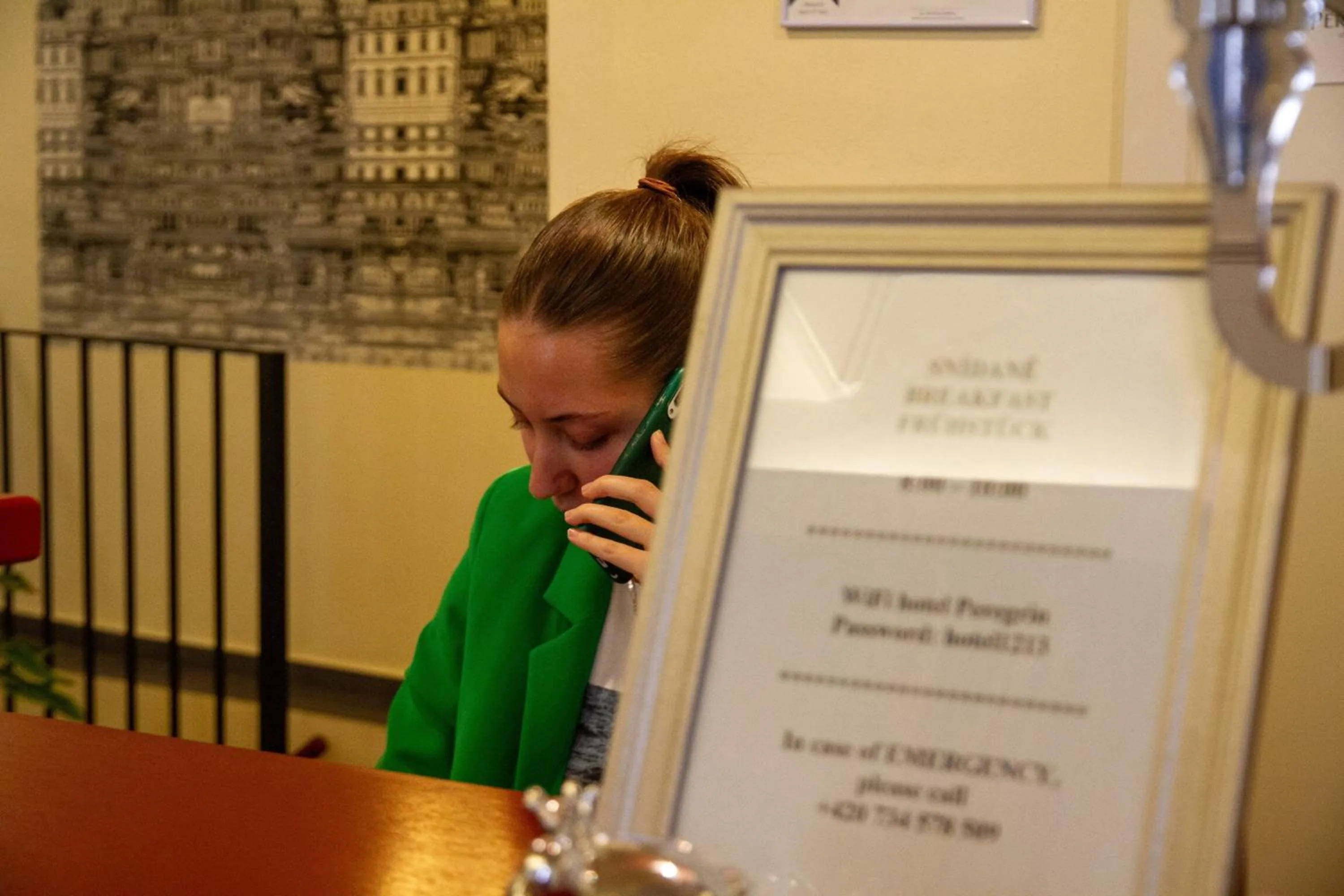 Lobby or reception in Hotel Peregrin