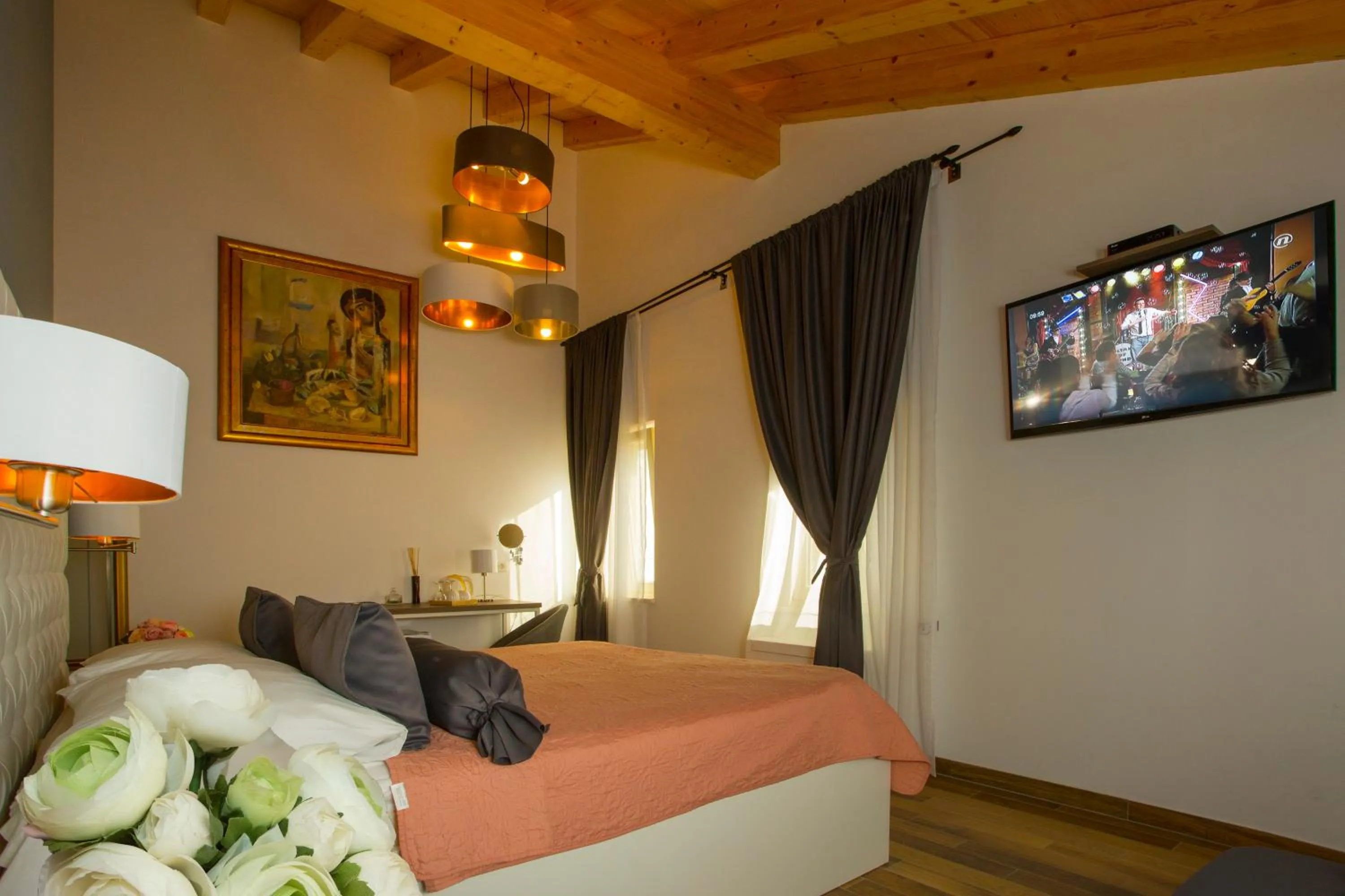 Bed in Aspalathos Residence