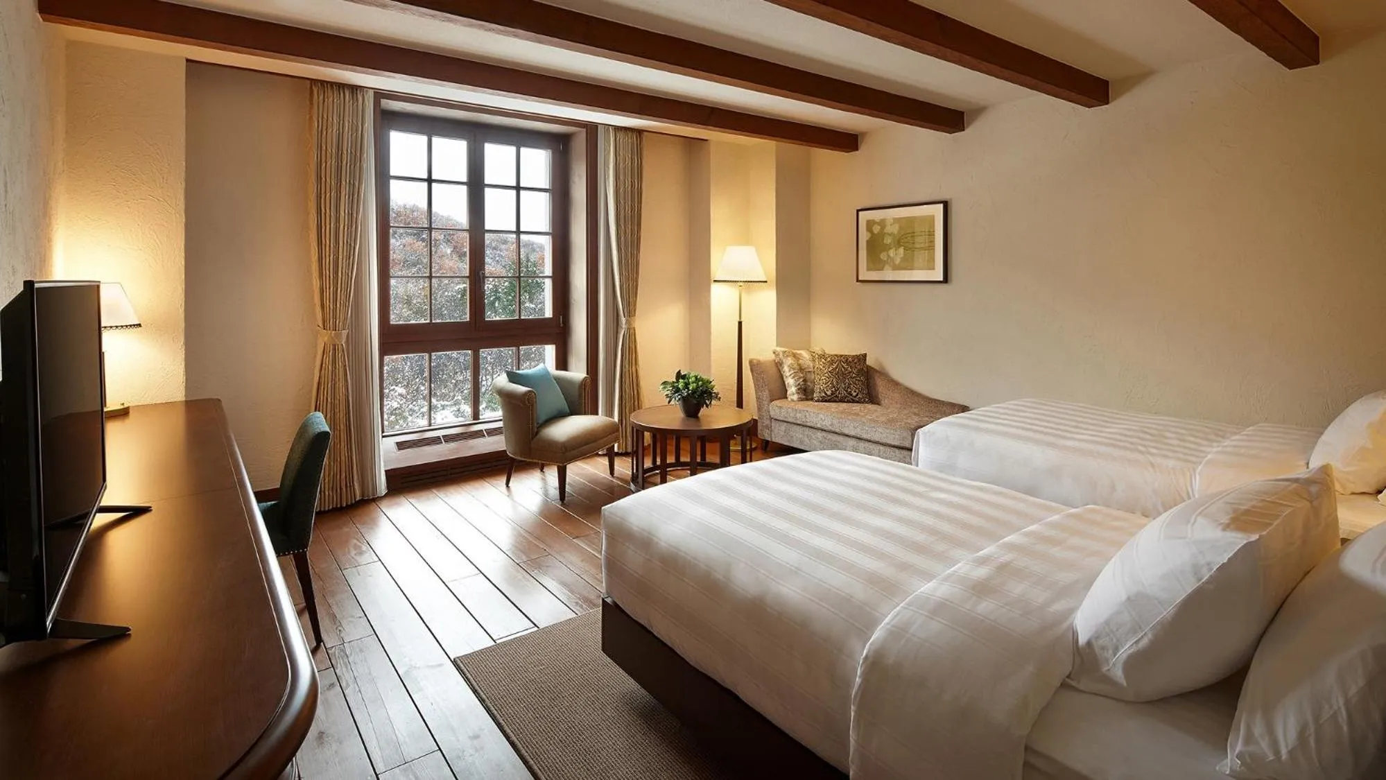 Bed in Lotte Arai Resort