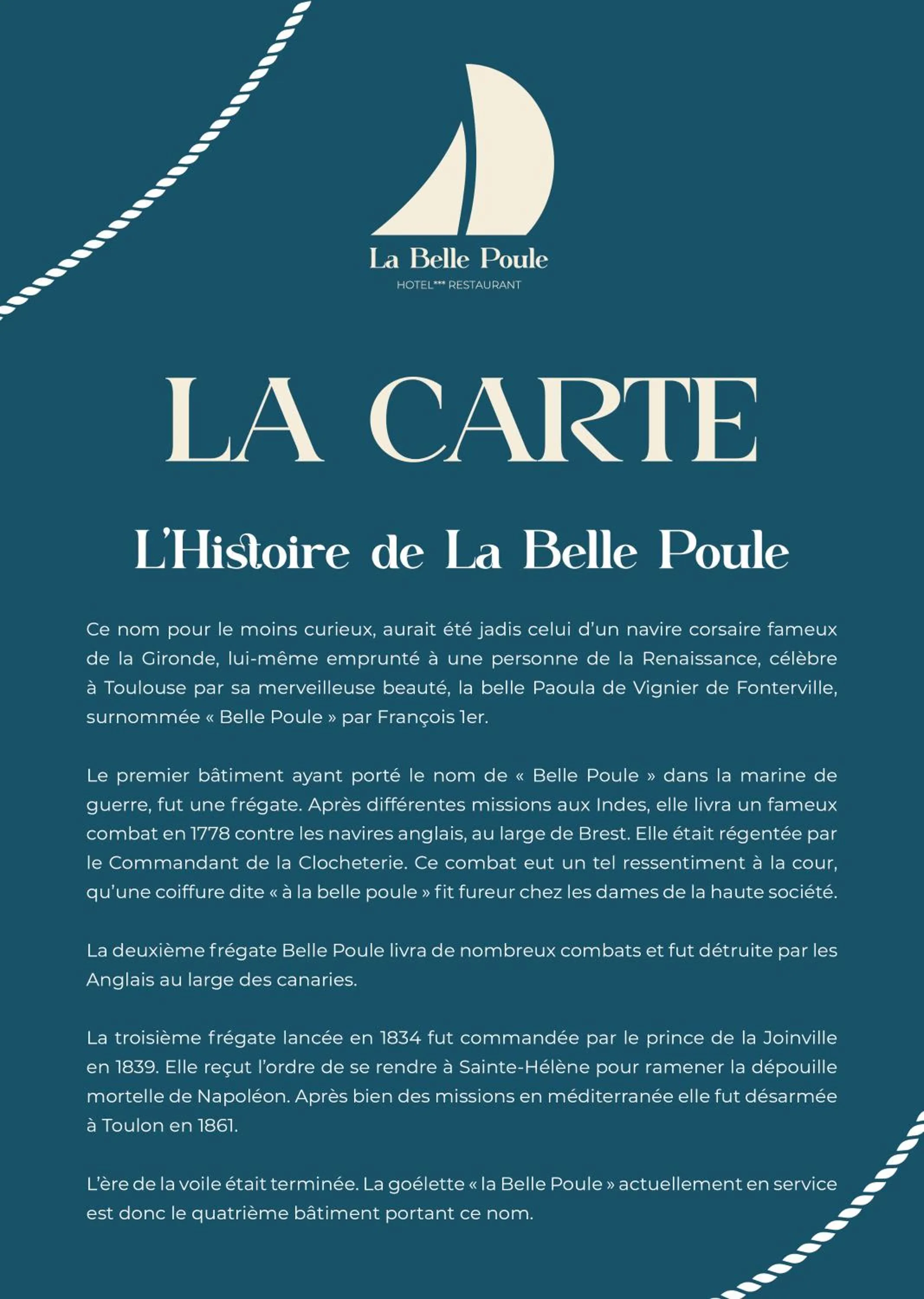 Restaurant/places to eat in Hôtel-Restaurant La Belle Poule - Contact Hotel