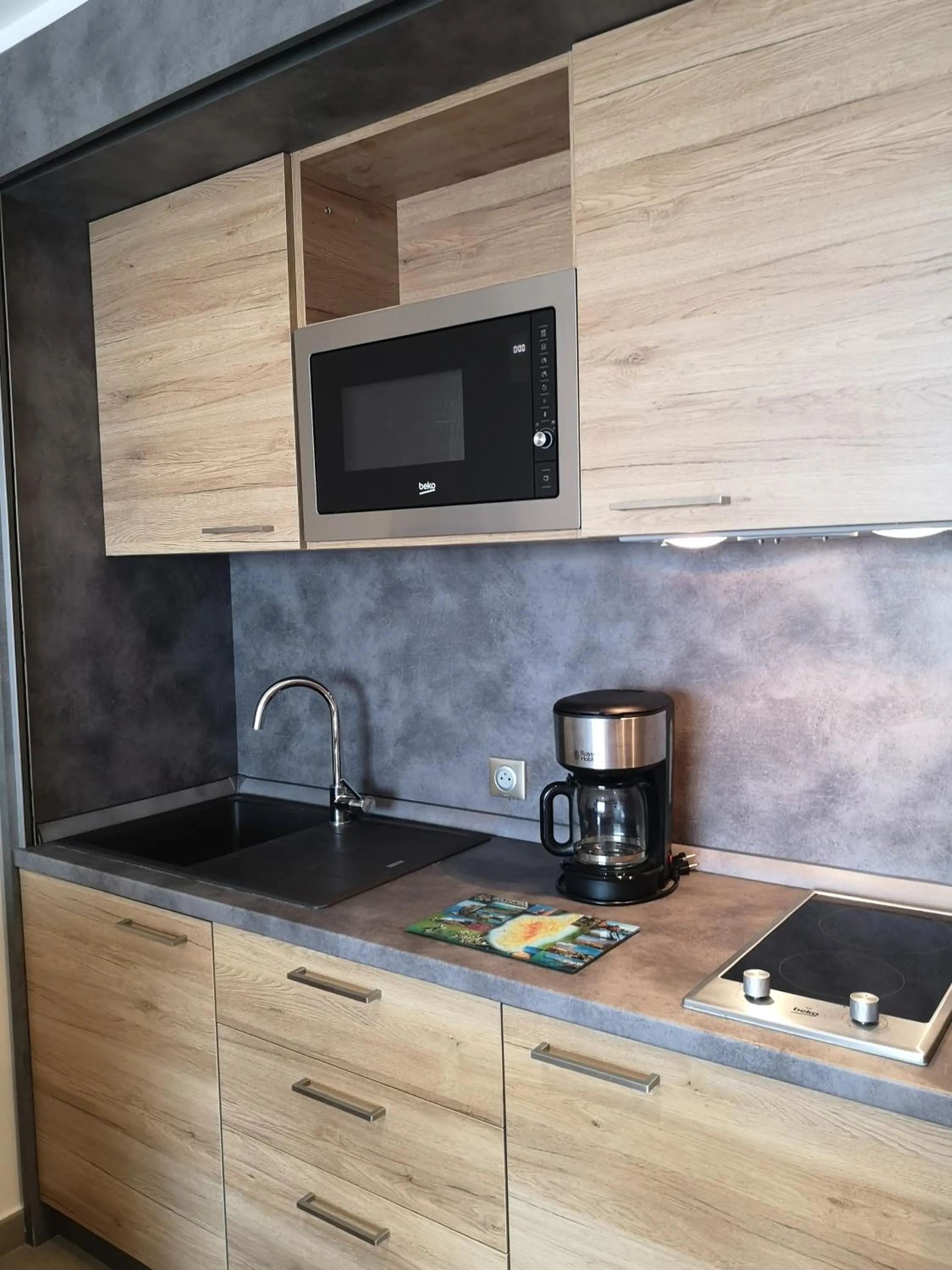 Kitchen or kitchenette in Hotel Residence Lido Marana Bastia Furiani