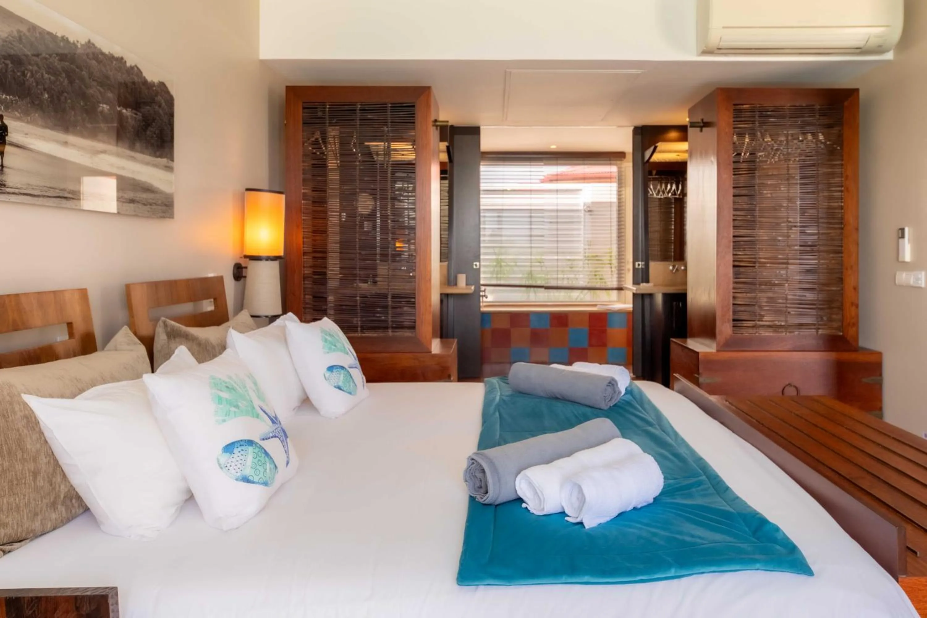 Bed in Les Villas du Lagon