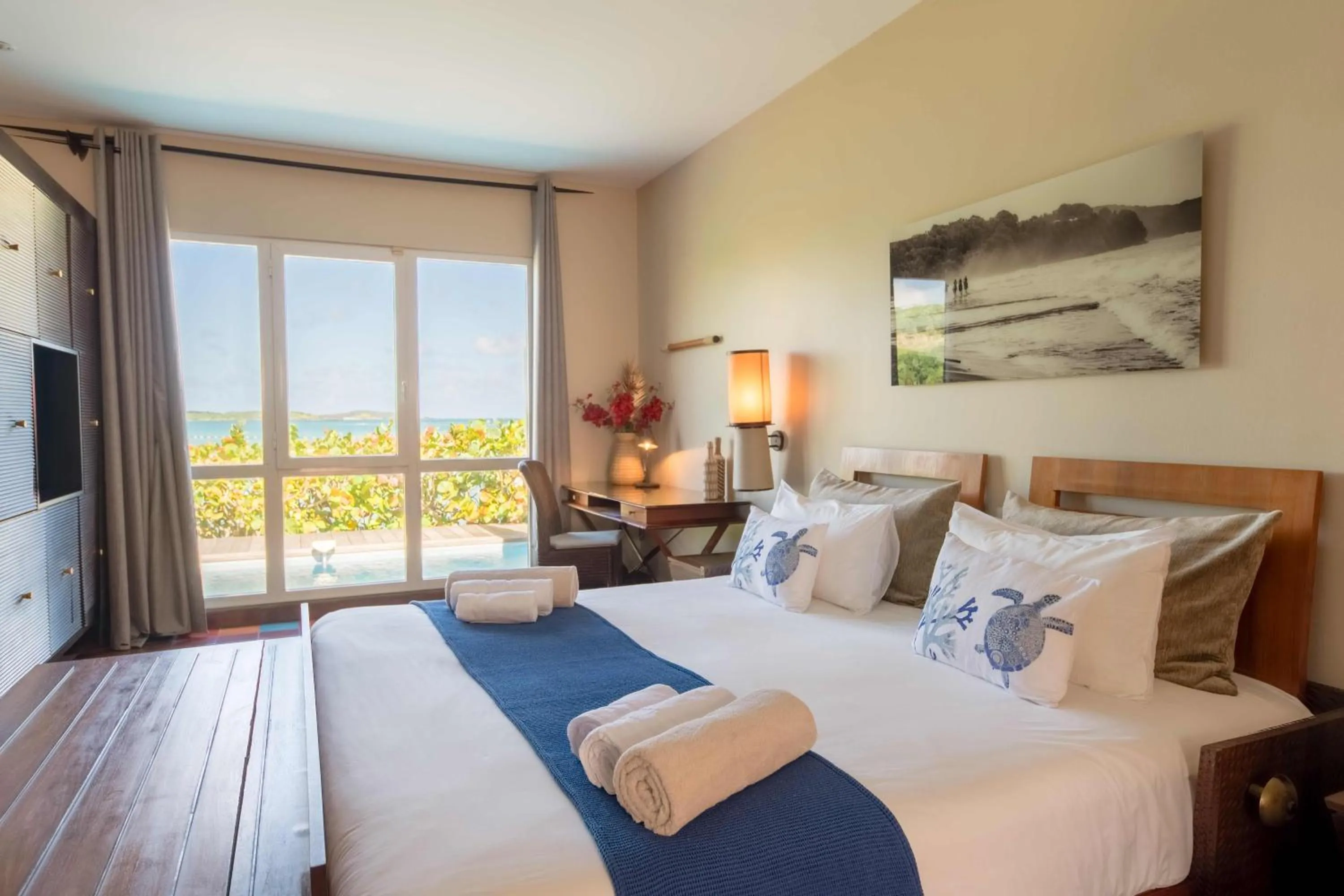 Bed in Les Villas du Lagon