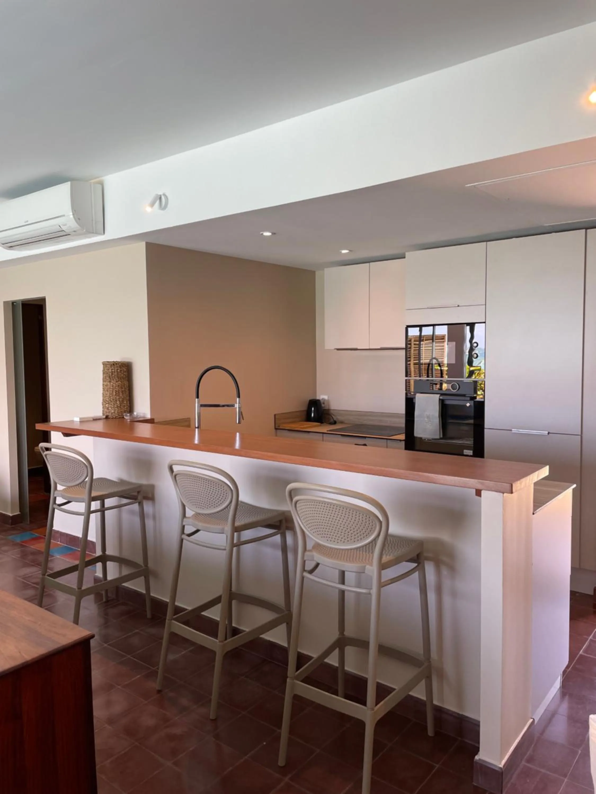 kitchen in Les Villas du Lagon