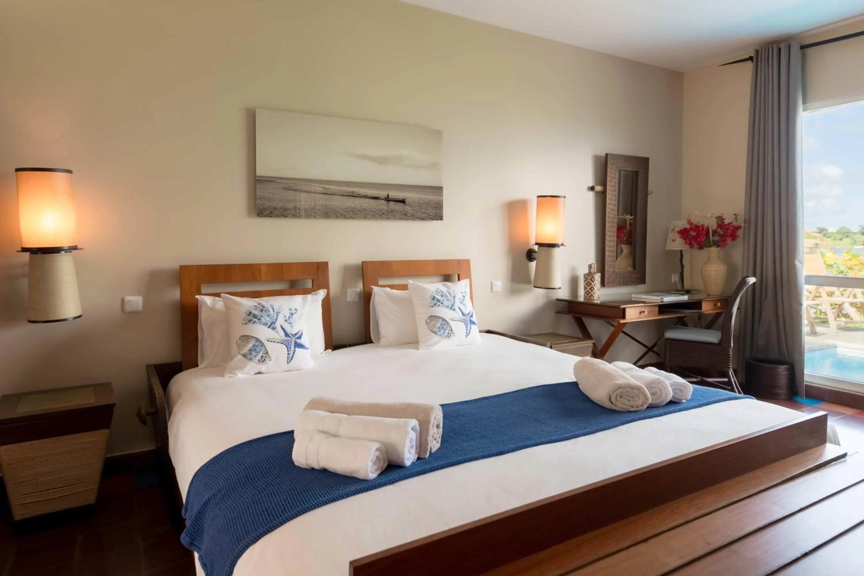 Bed in Les Villas du Lagon