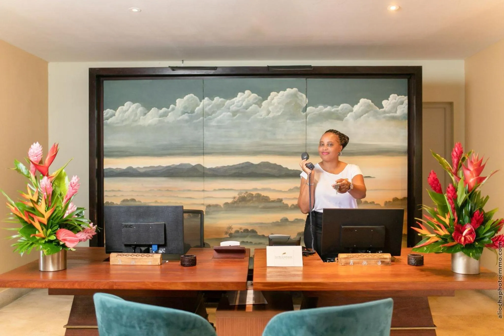 Lobby or reception in Les Villas du Lagon