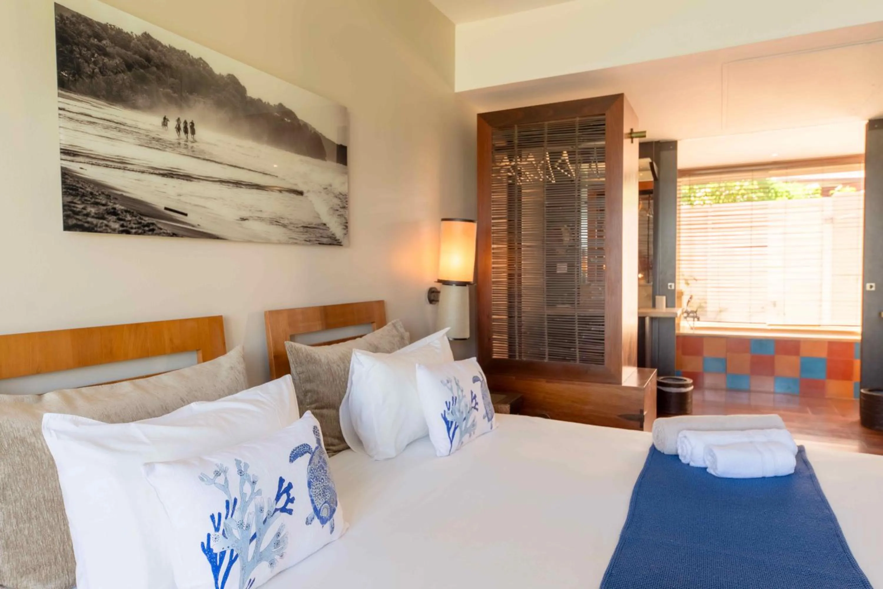 Bed in Les Villas du Lagon