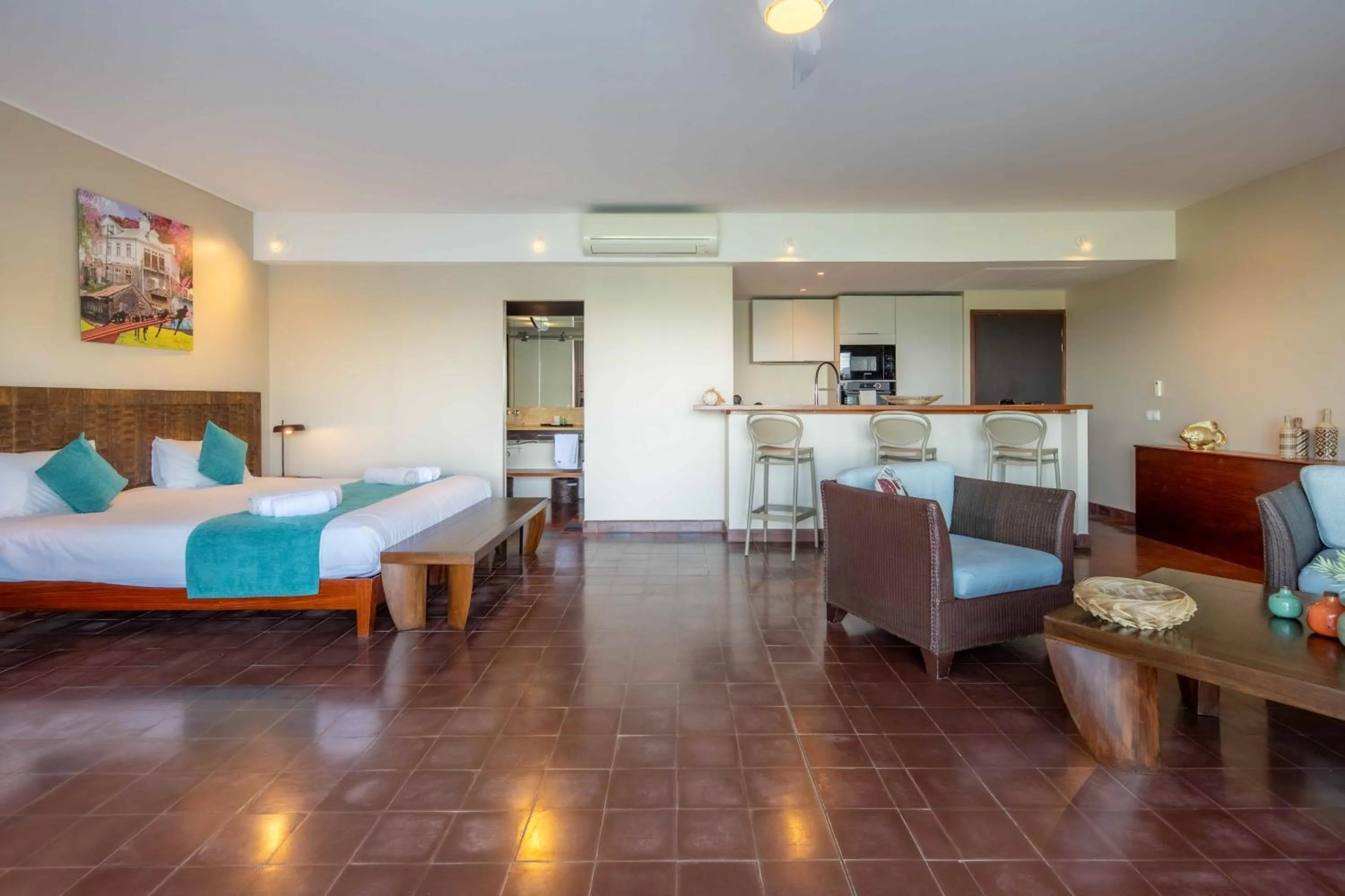 Bed in Les Villas du Lagon