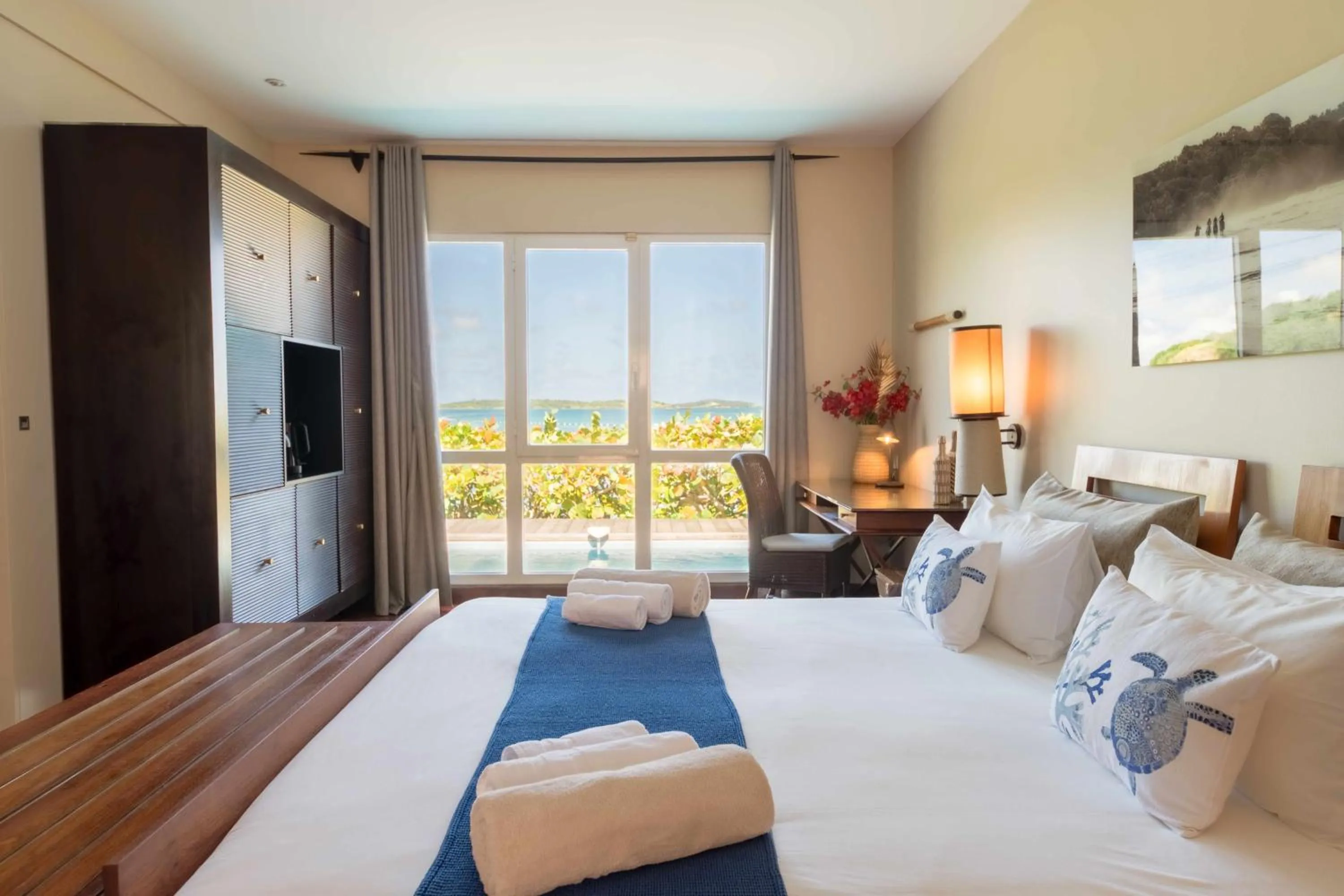 Bed in Les Villas du Lagon