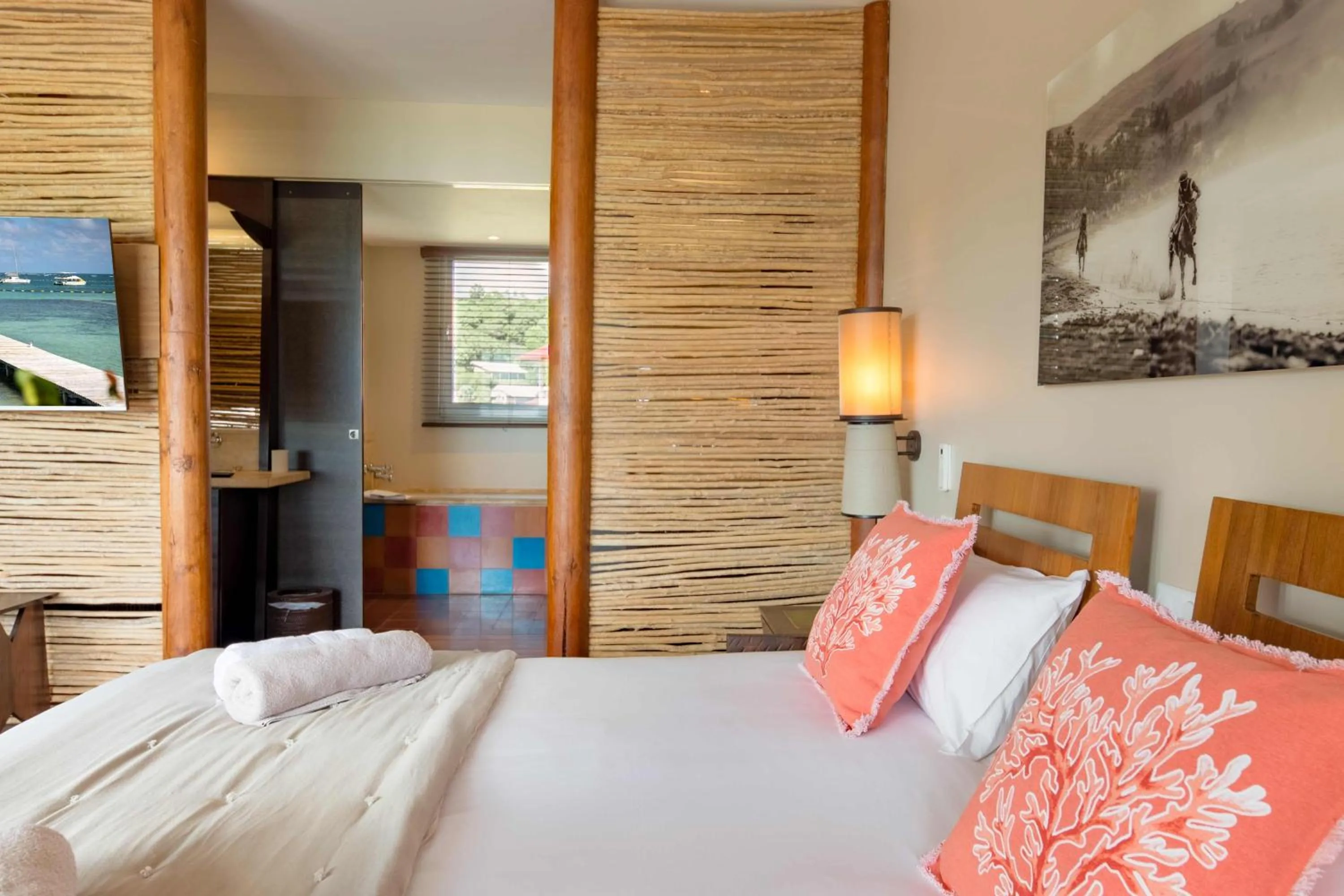 Bed in Les Villas du Lagon