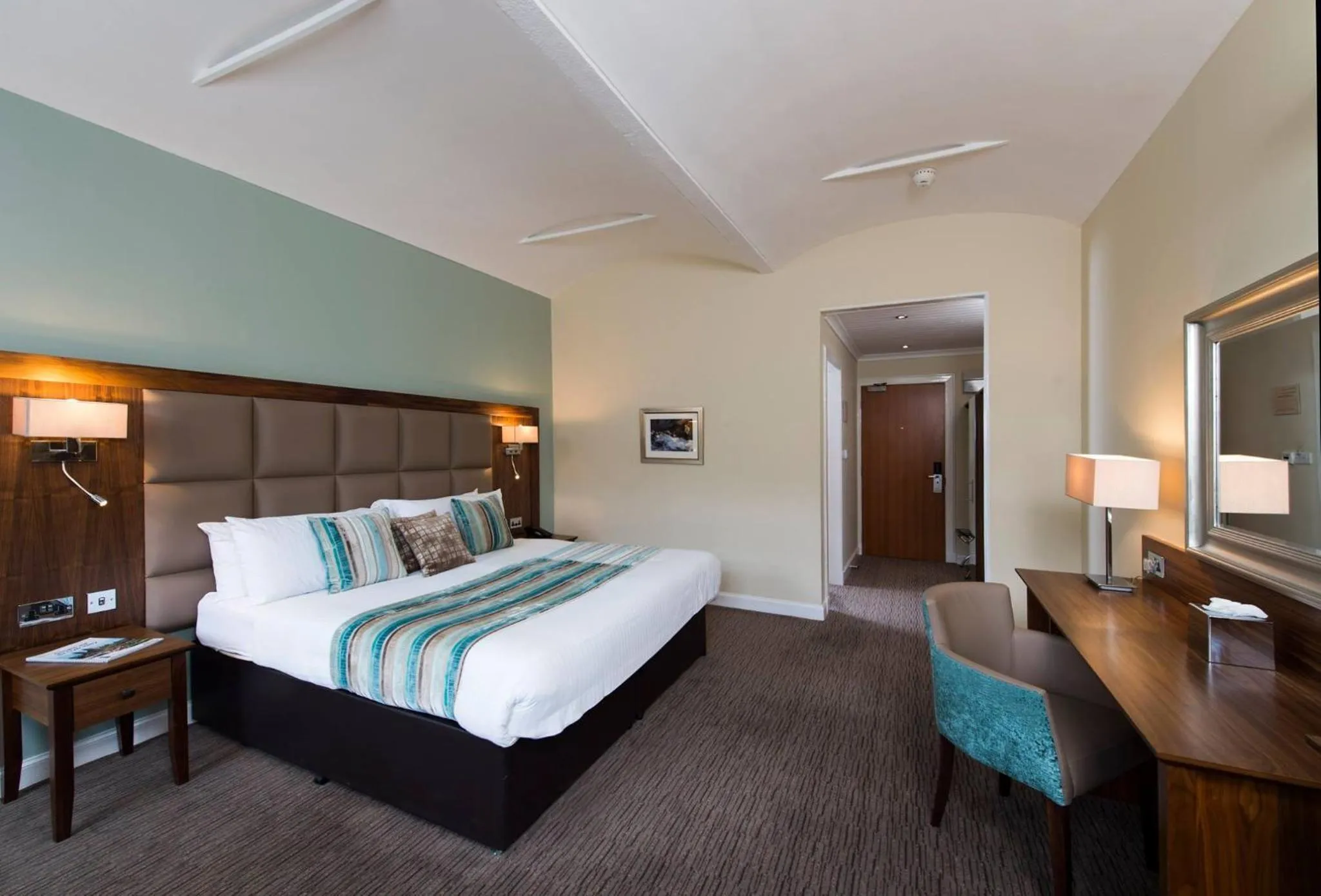 Bed in New Lanark Mill Hotel