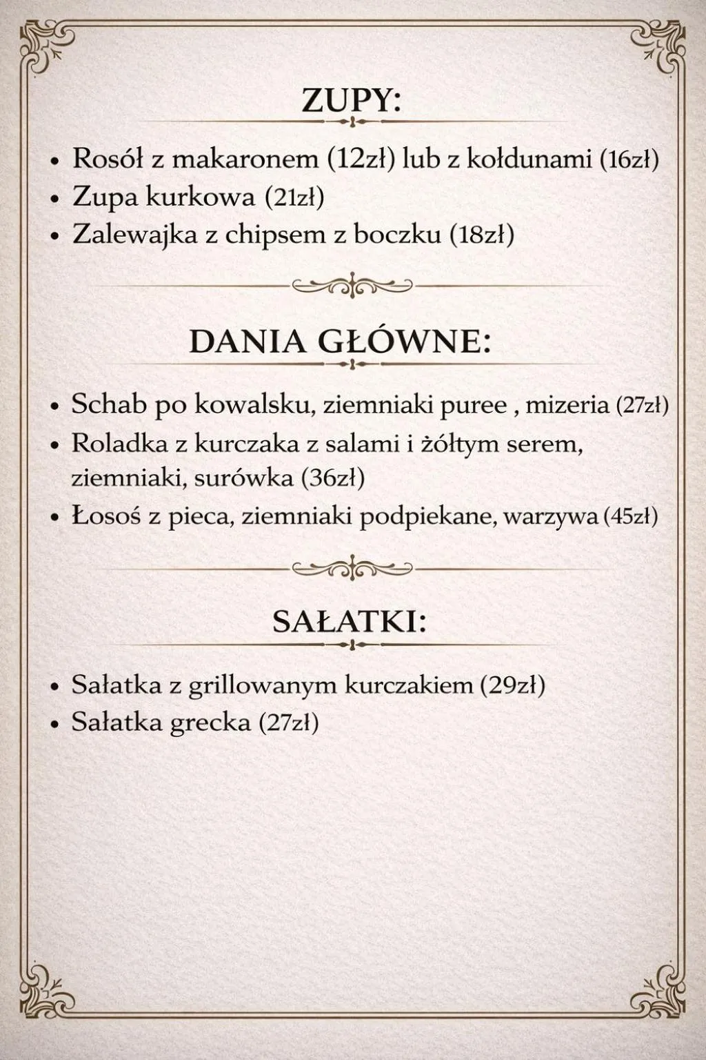 Restaurant/places to eat in Paola