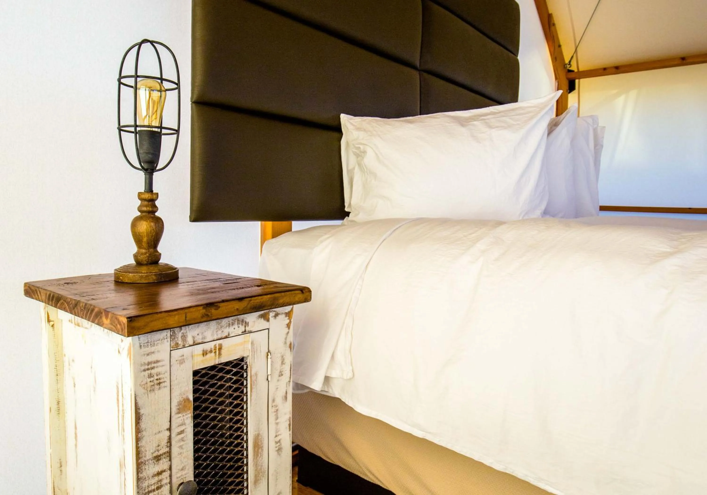 Bed in Royal Gorge Cabins