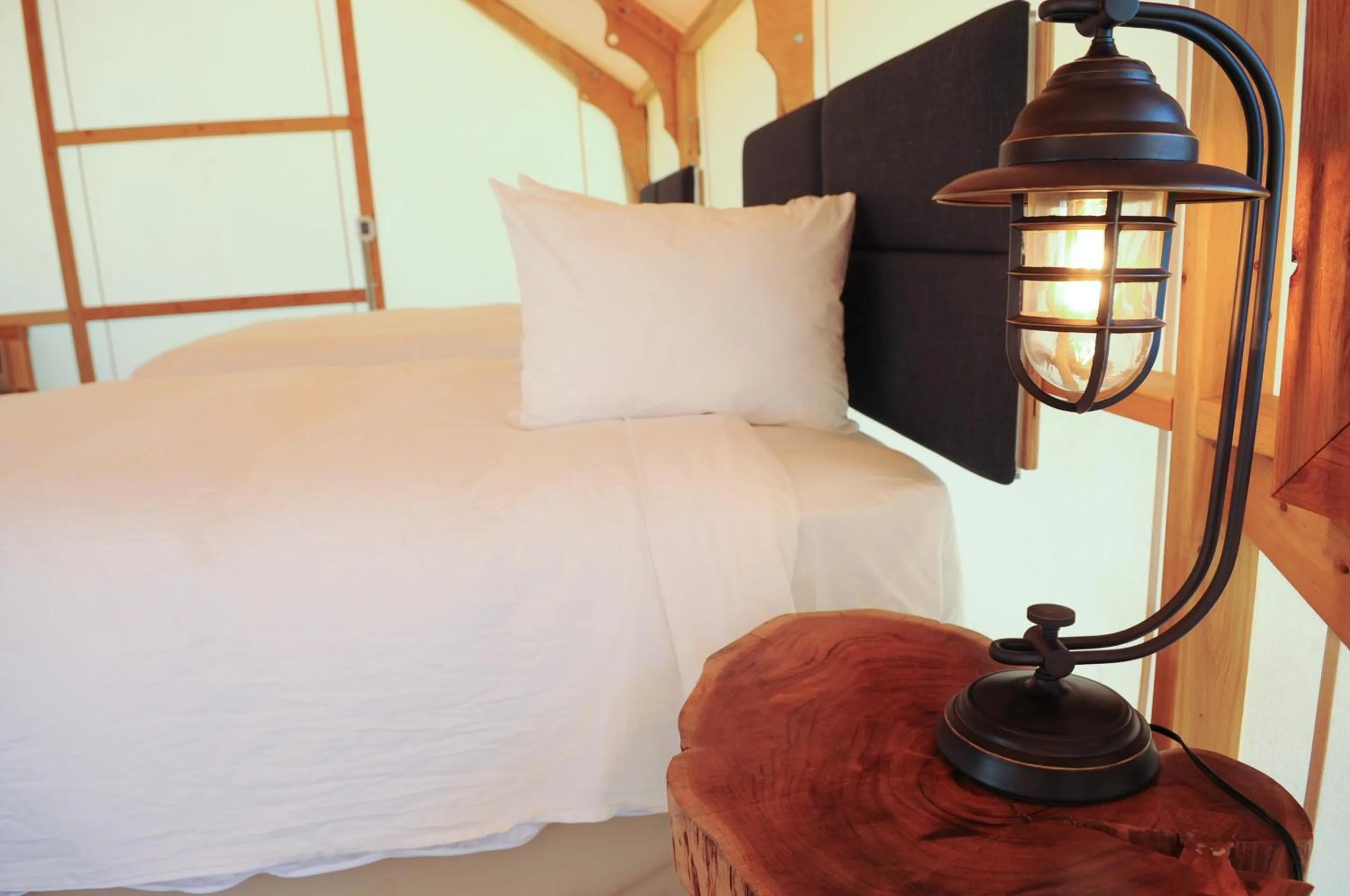 Bed in Royal Gorge Cabins