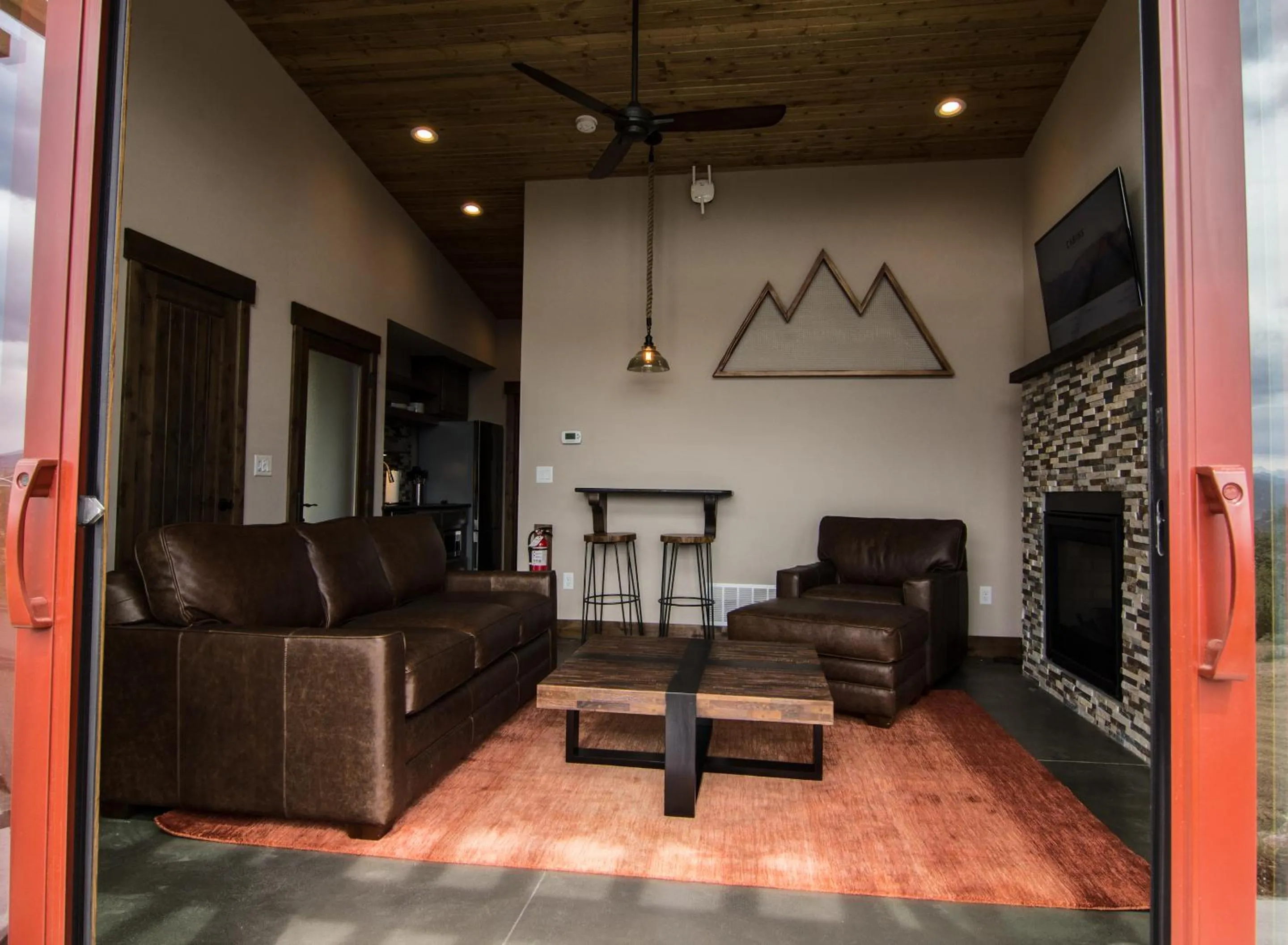 Bed in Royal Gorge Cabins