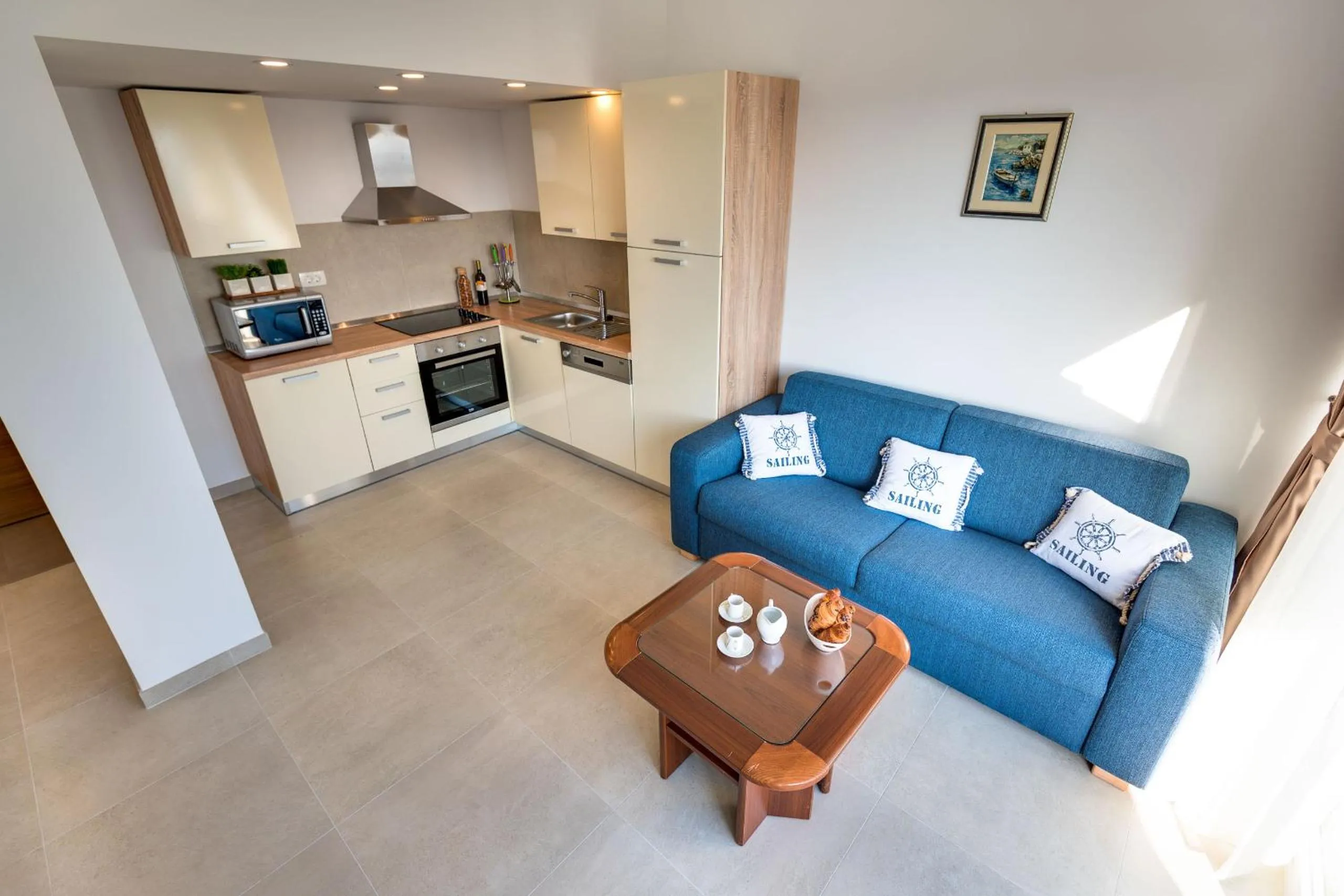 Kitchen or kitchenette in Croatica Suites Podsolarsko