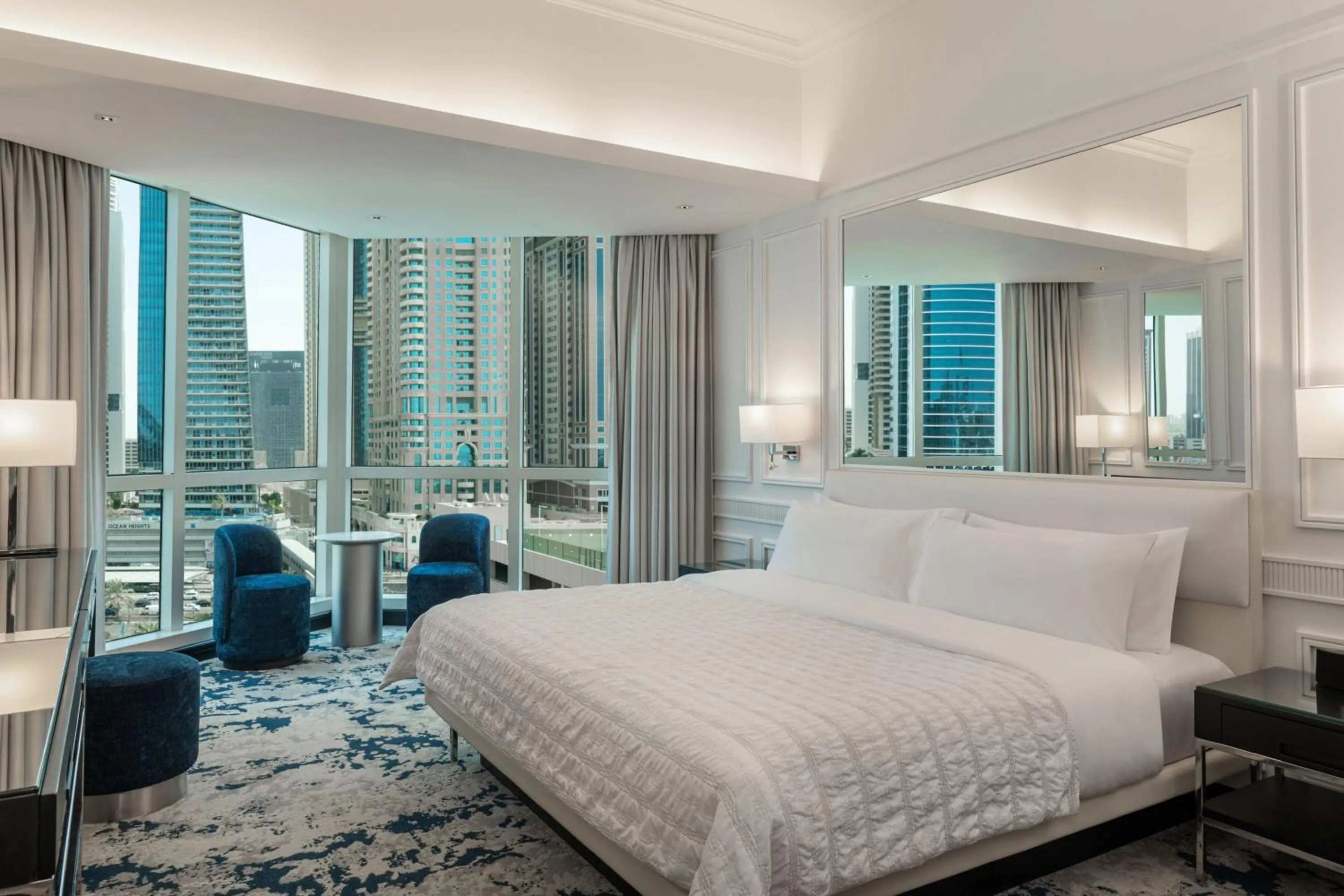 Photo of the whole room, Bed in Le Meridien Mina Seyahi Beach Resort & Waterpark