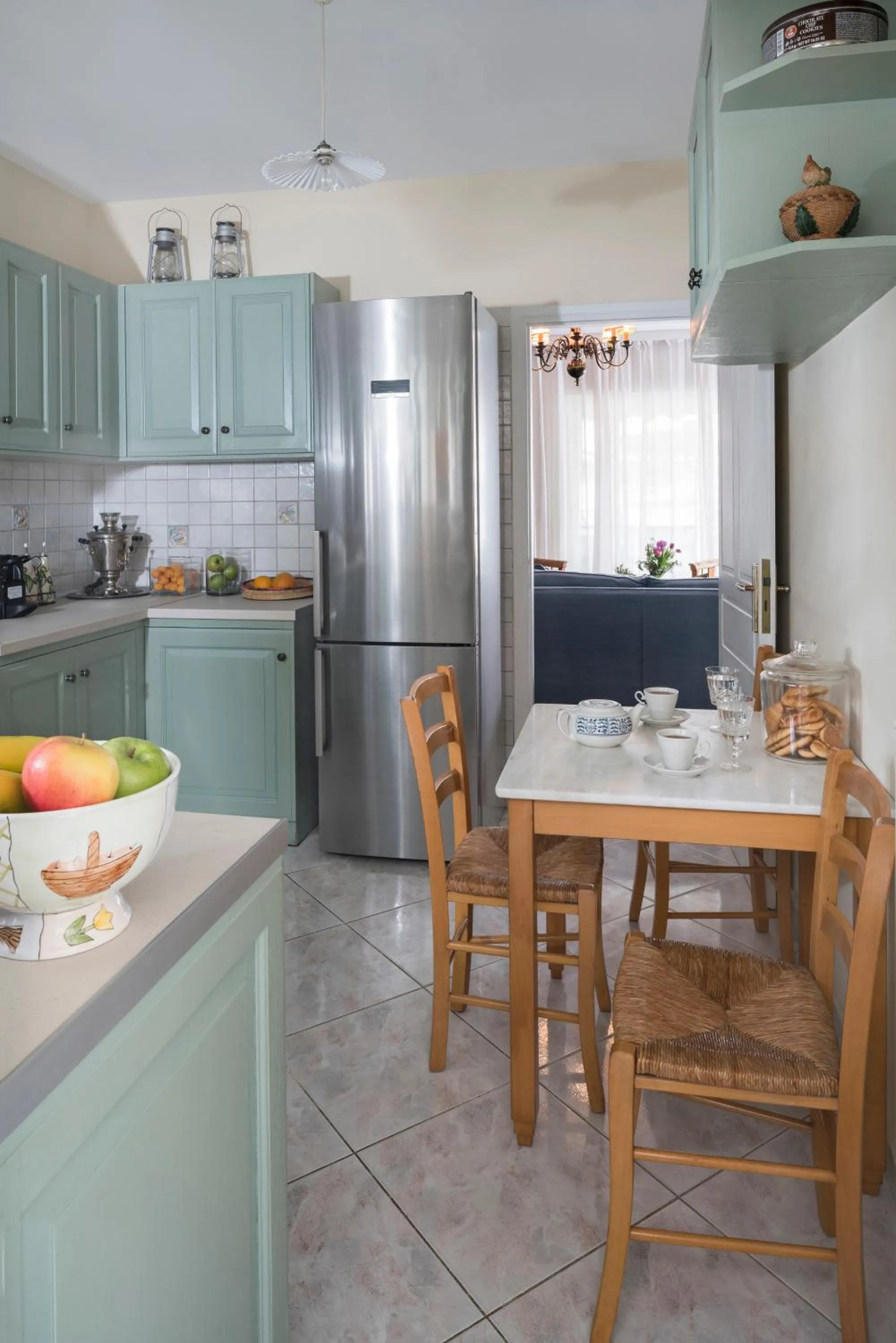 Kitchen or kitchenette in Unique Flat with Sea View at Edem Beach - A Seafront Property by Athenian Homes