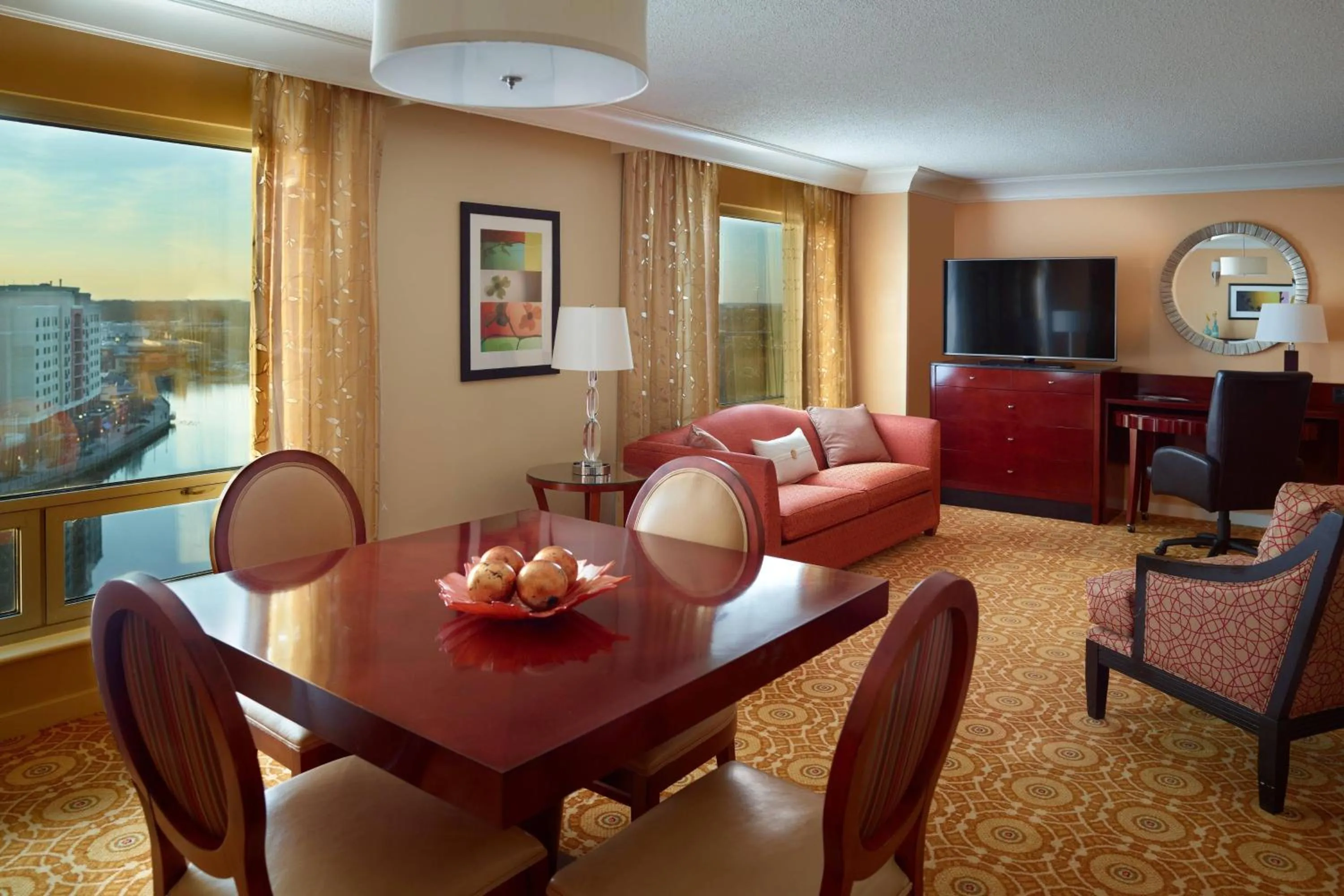 Living room in Gaithersburg Marriott Washingtonian Center