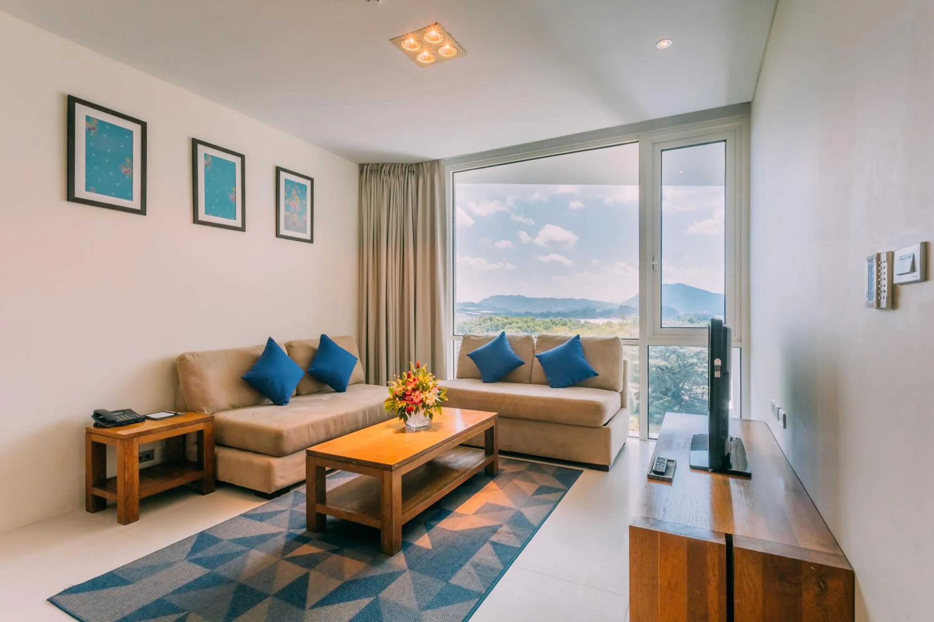 Living room in Splash Beach Resort Phuket Family-Friendly Water Park Resort Near Phuket Airport