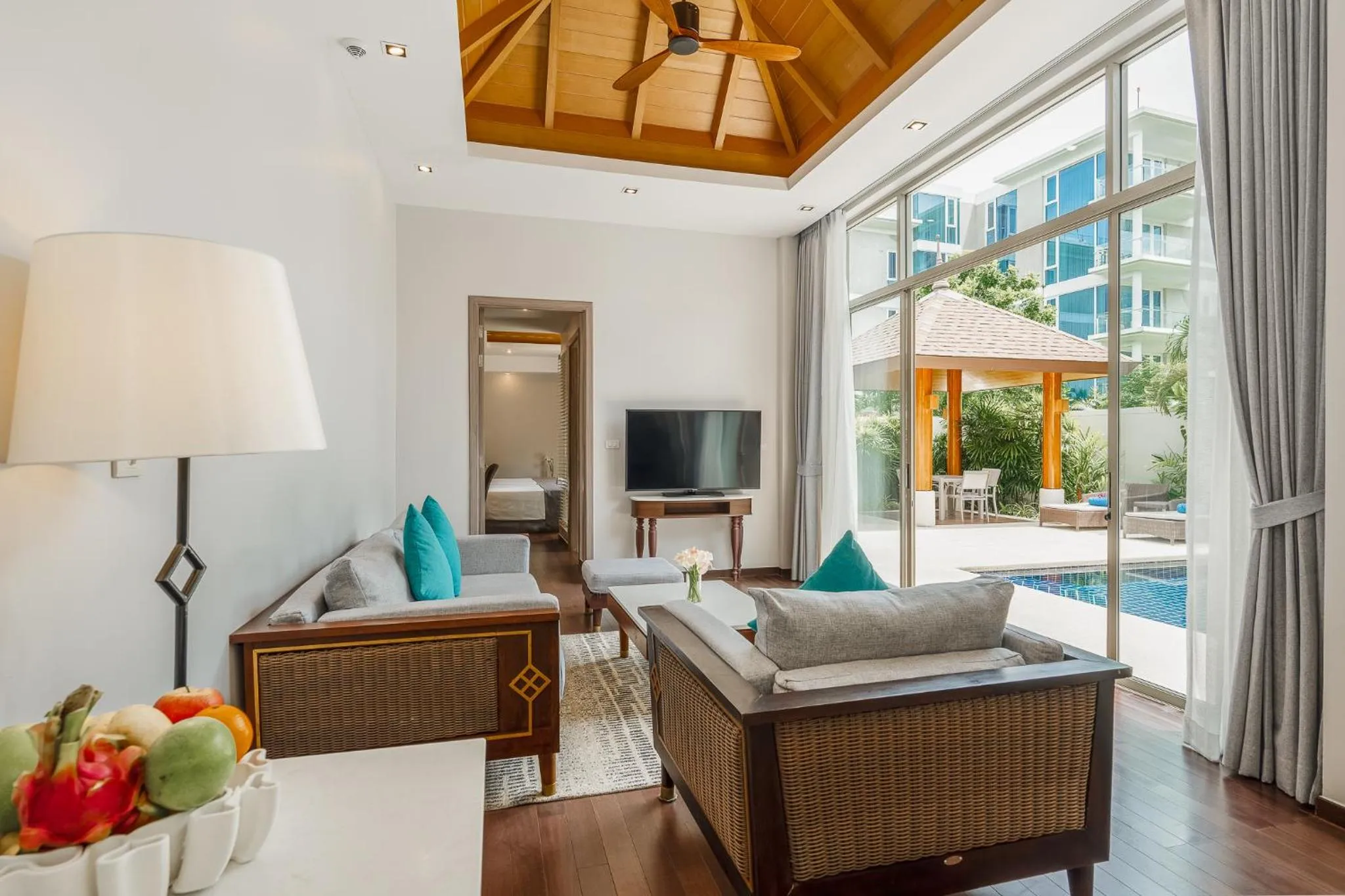 Living room in Splash Beach Resort Phuket Family-Friendly Water Park Resort Near Phuket Airport