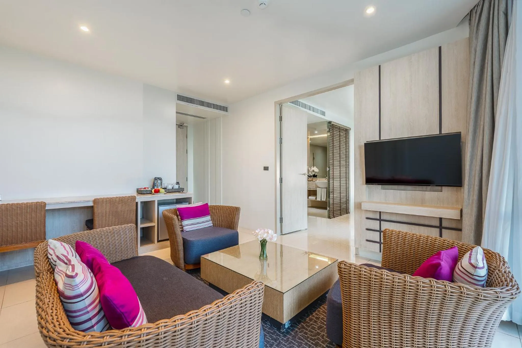 Living room in Splash Beach Resort Phuket Family-Friendly Water Park Resort Near Phuket Airport