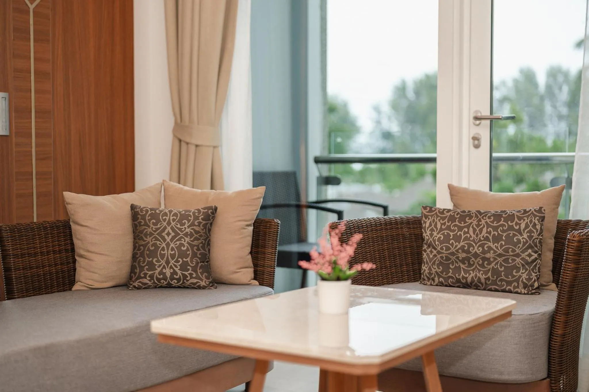 Living room in Splash Beach Resort Phuket Family-Friendly Water Park Resort Near Phuket Airport