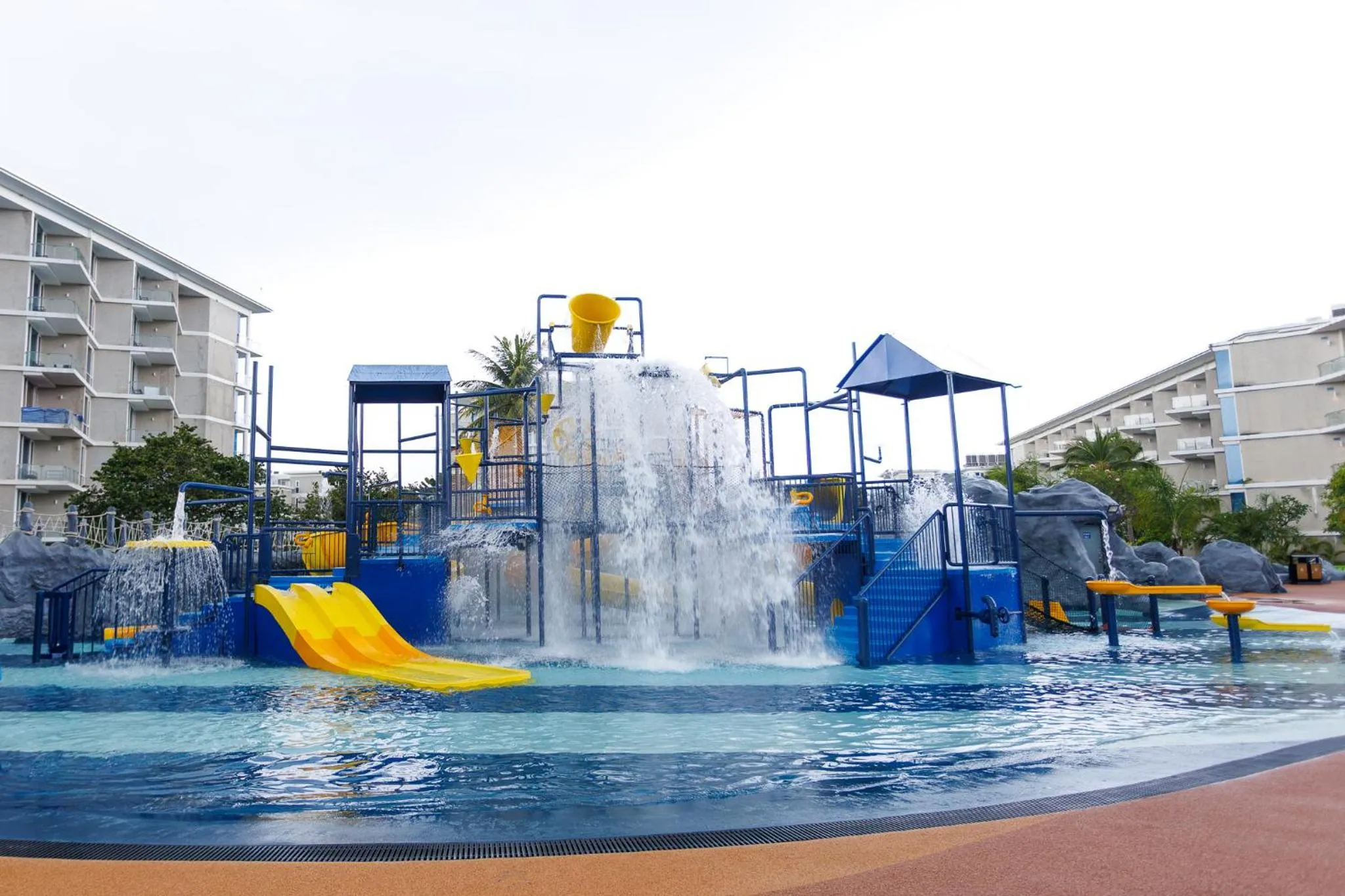 Aqua park in Splash Beach Resort Phuket, Family-Friendly Beachfront Water Park Resort
