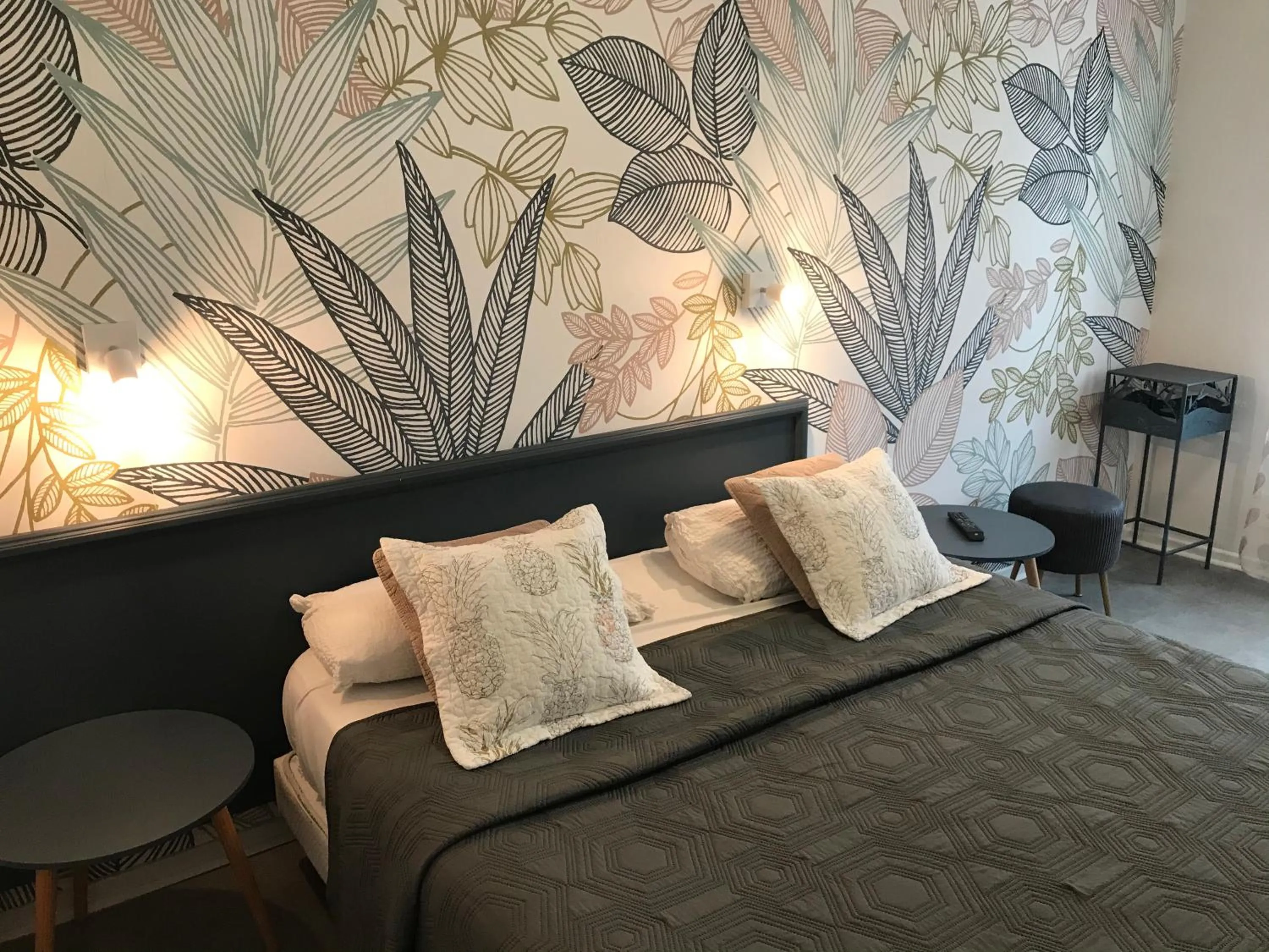 Bedroom, Bed in Hôtel Saint Philibert