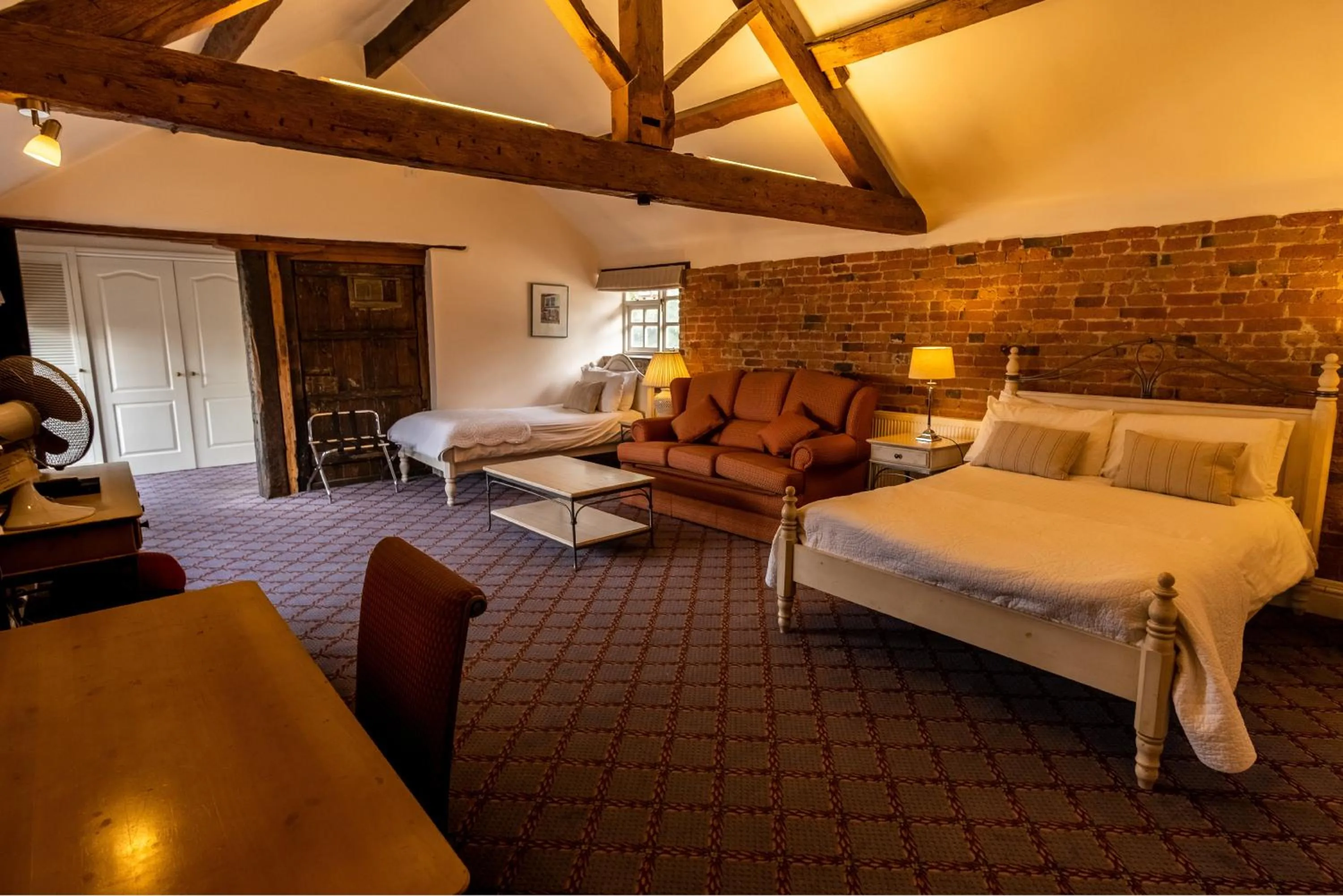 Bed in Donington Park Farmhouse Hotel