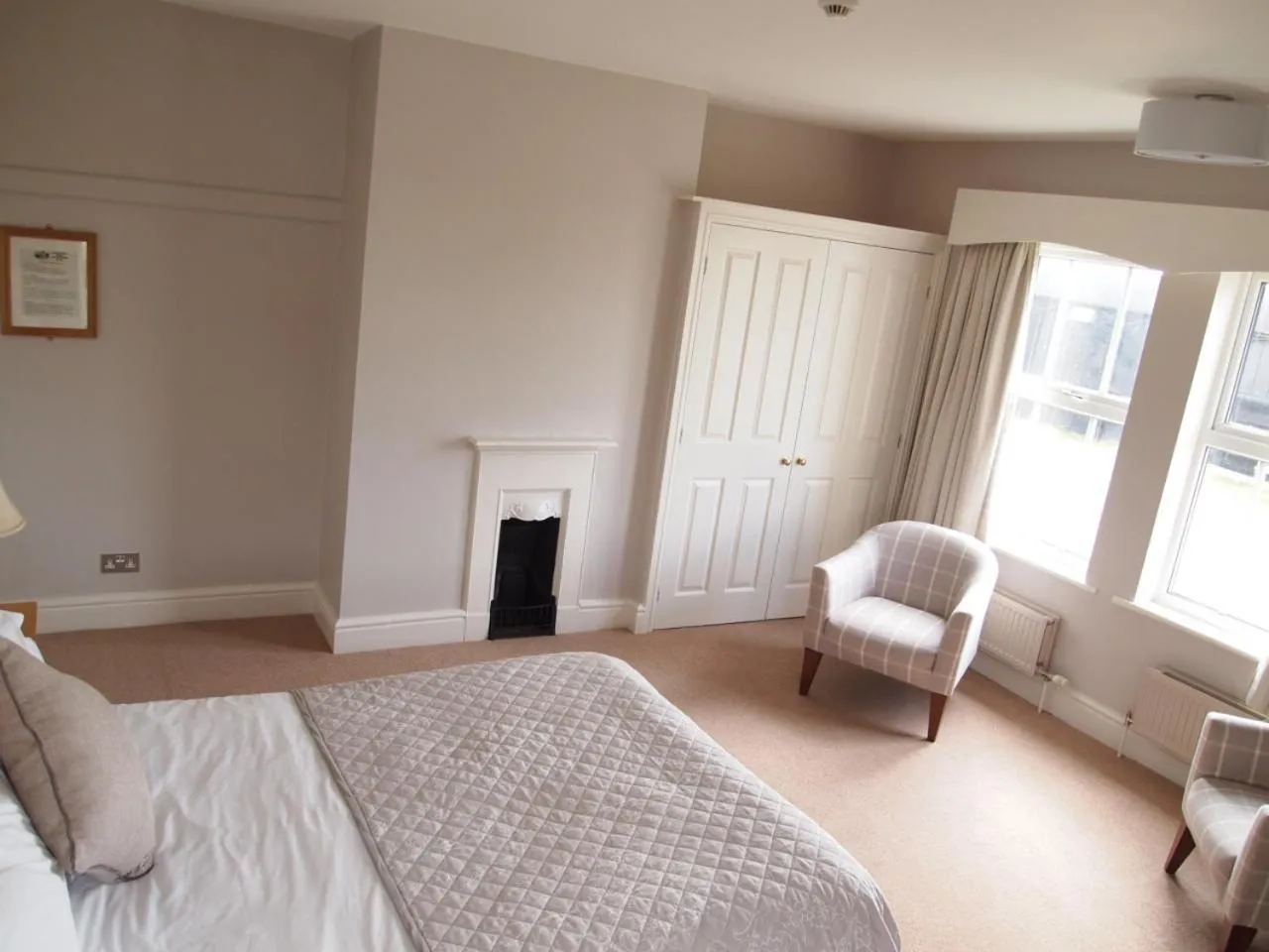 Bed in Donington Park Farmhouse Hotel