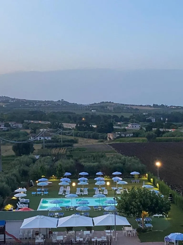 Pool view in Hotel Ristorante Casa Rossa